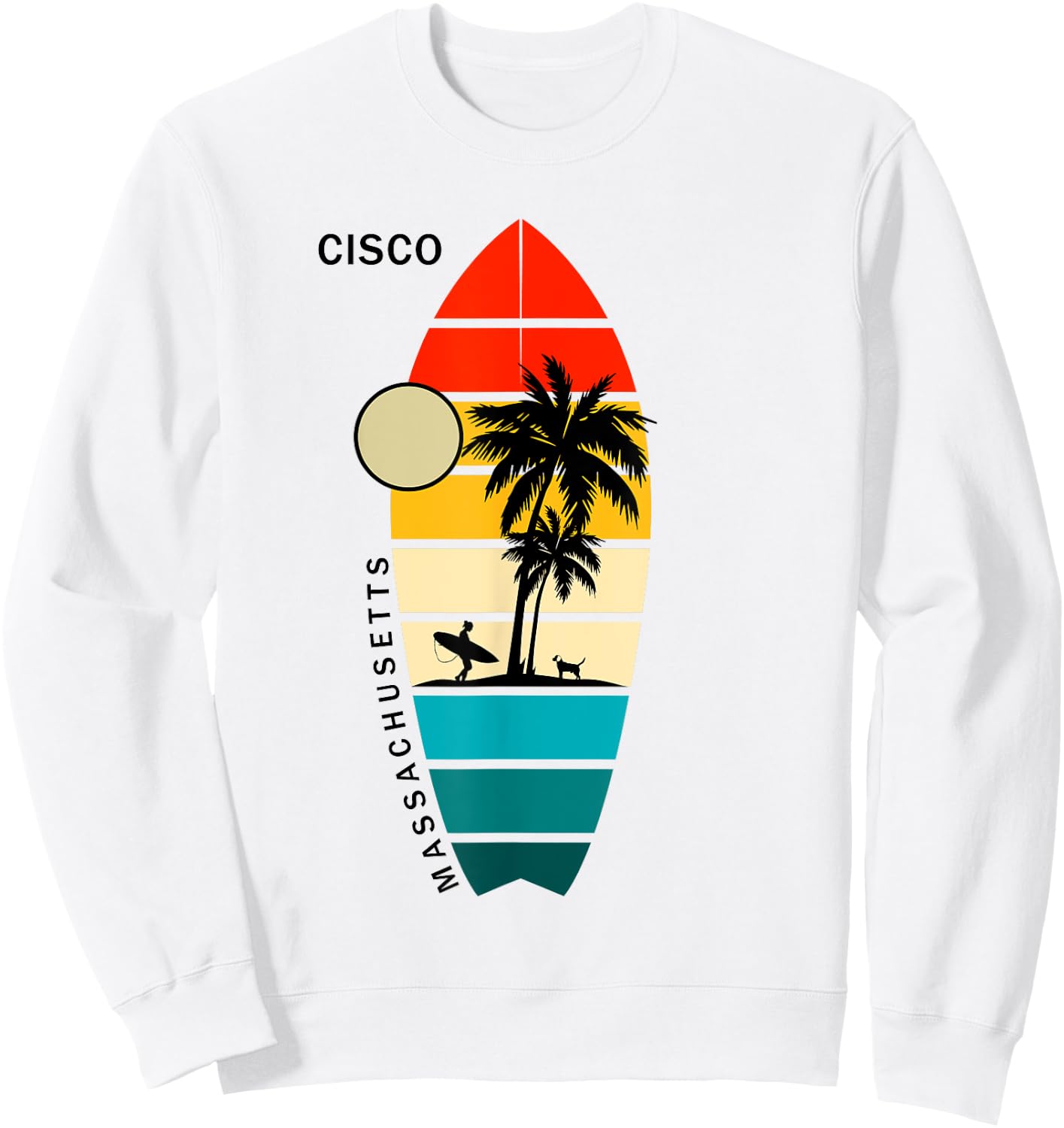 Retro Massachusetts Cisco Surfboarders Surfers Sweatshirt - Sweatshirt | White