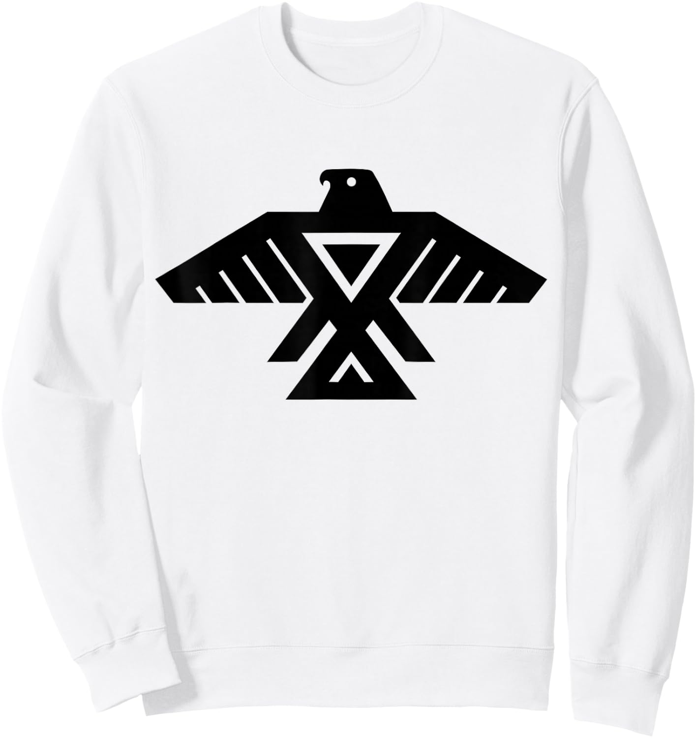 Flags and Symbols Anishinaabe Native American Thunderbird Symbol Sweatshirt - Sweatshirt | White