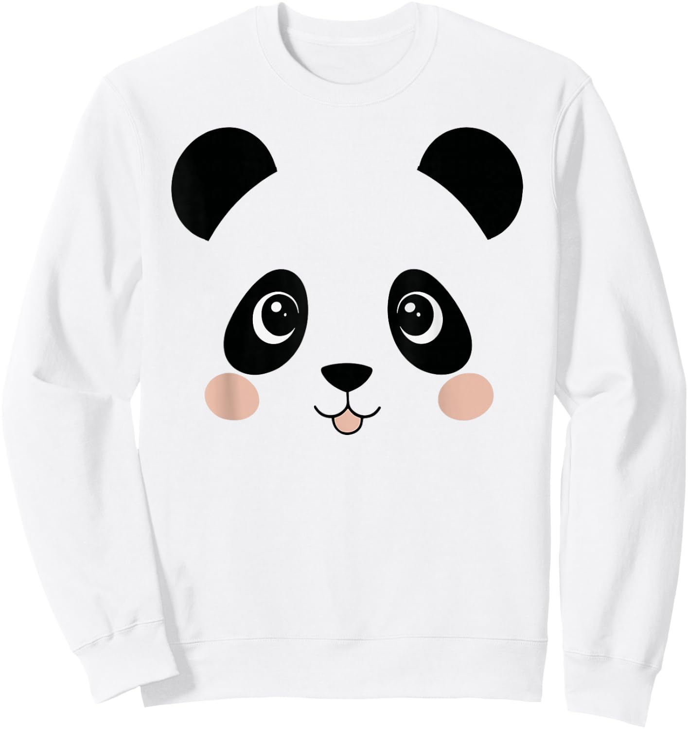 Panda Bear Face Halloween Costume Animal Sweatshirt - Sweatshirt | White