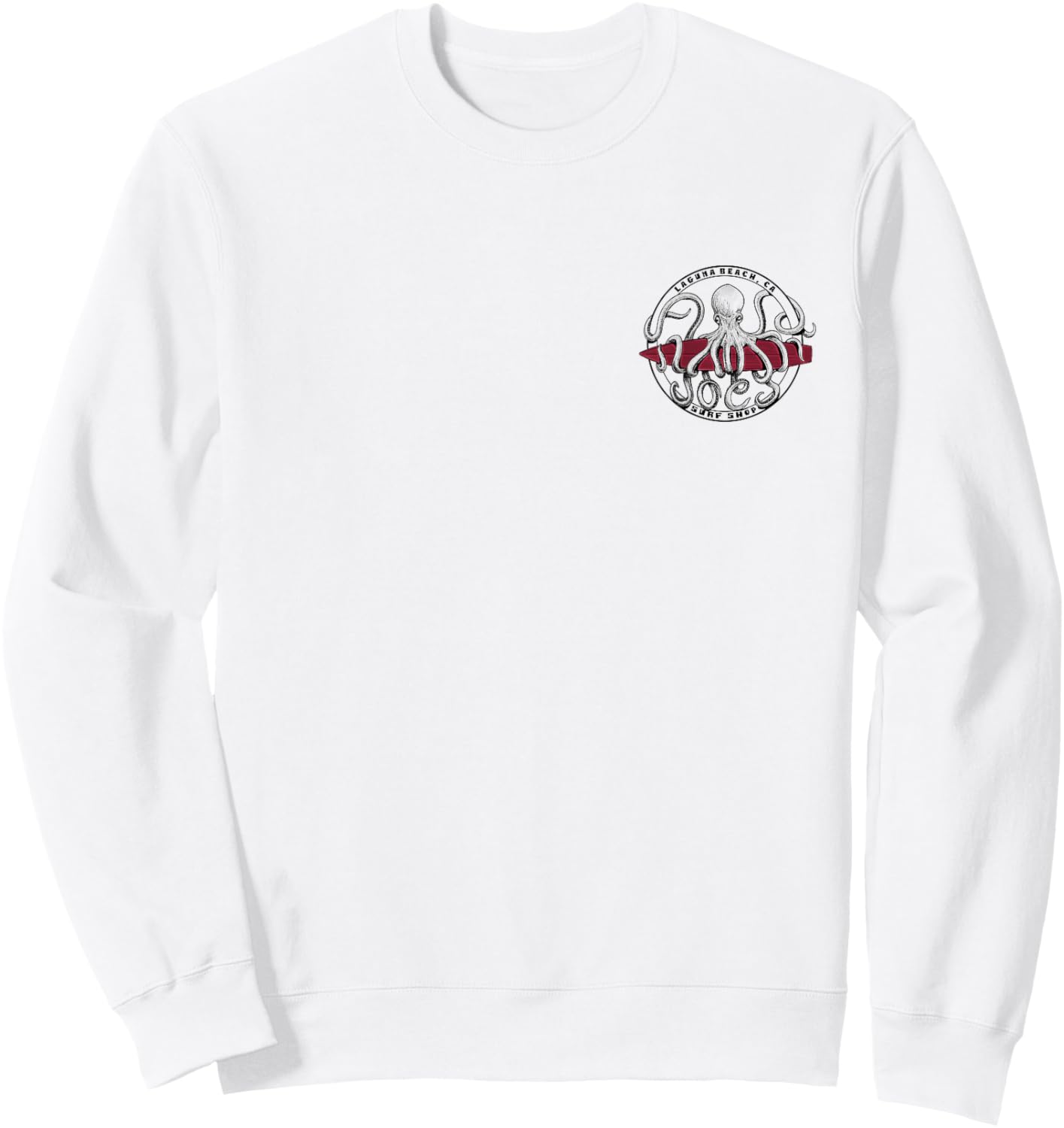 Joe's Surf Surfing Octopus Logo Graphic Sweatshirt - Sweatshirt | White