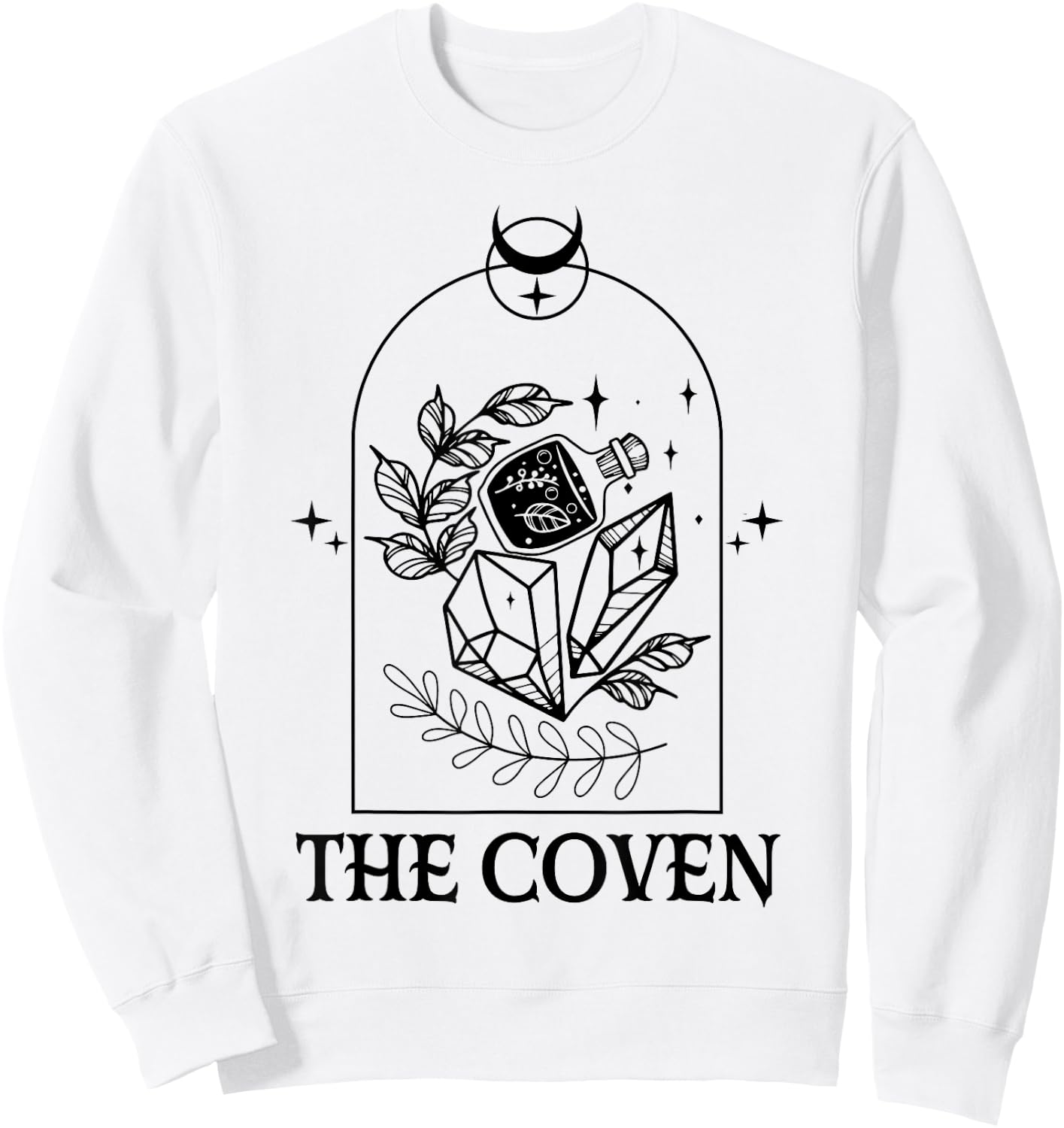 The Coven Bride Gothic Witch Bachelorette Matching Halloween Sweatshirt - Sweatshirt | White