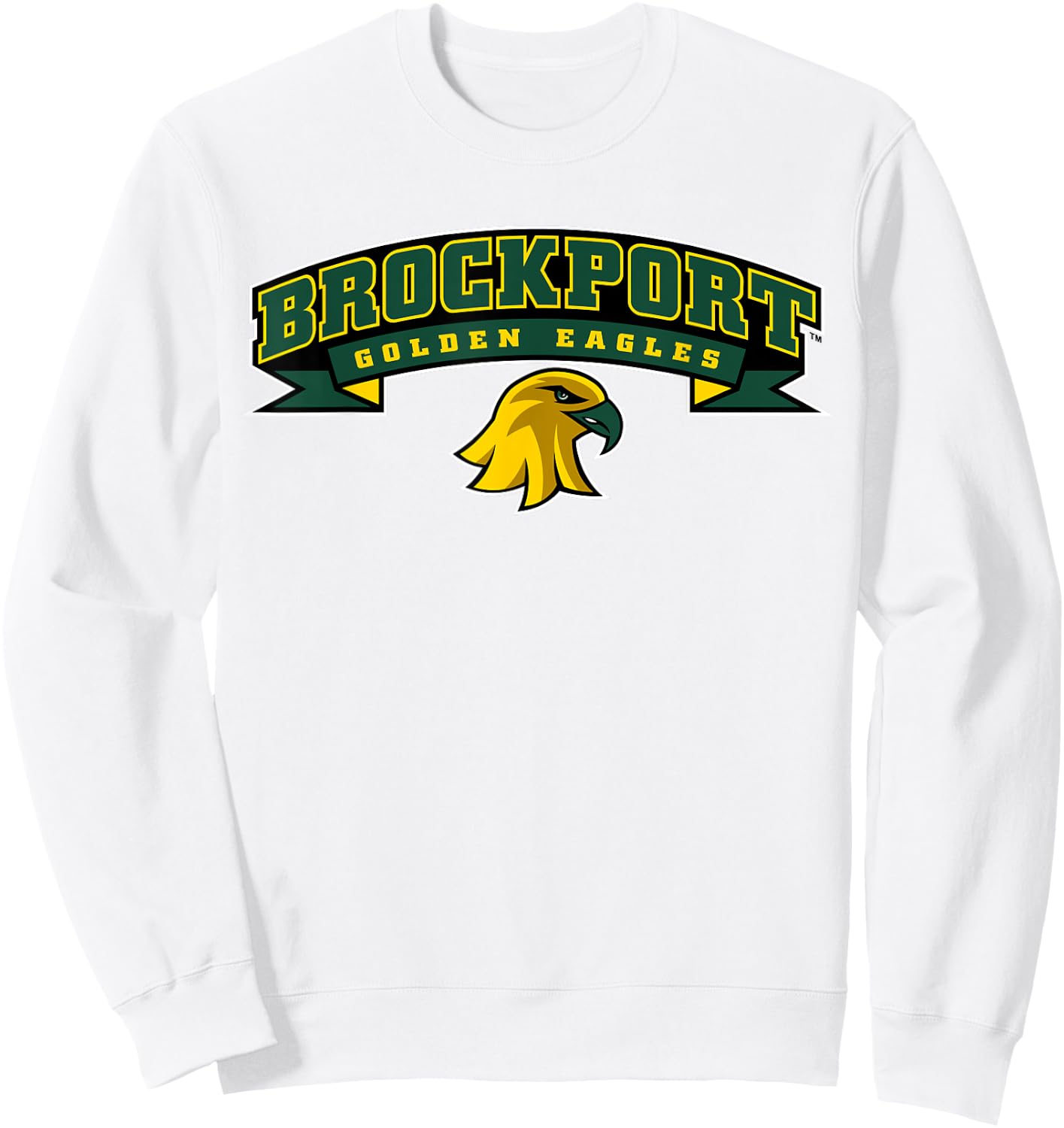 SUNY Brockport Golden Eagles Banner Logo Sweatshirt - Sweatshirt | White