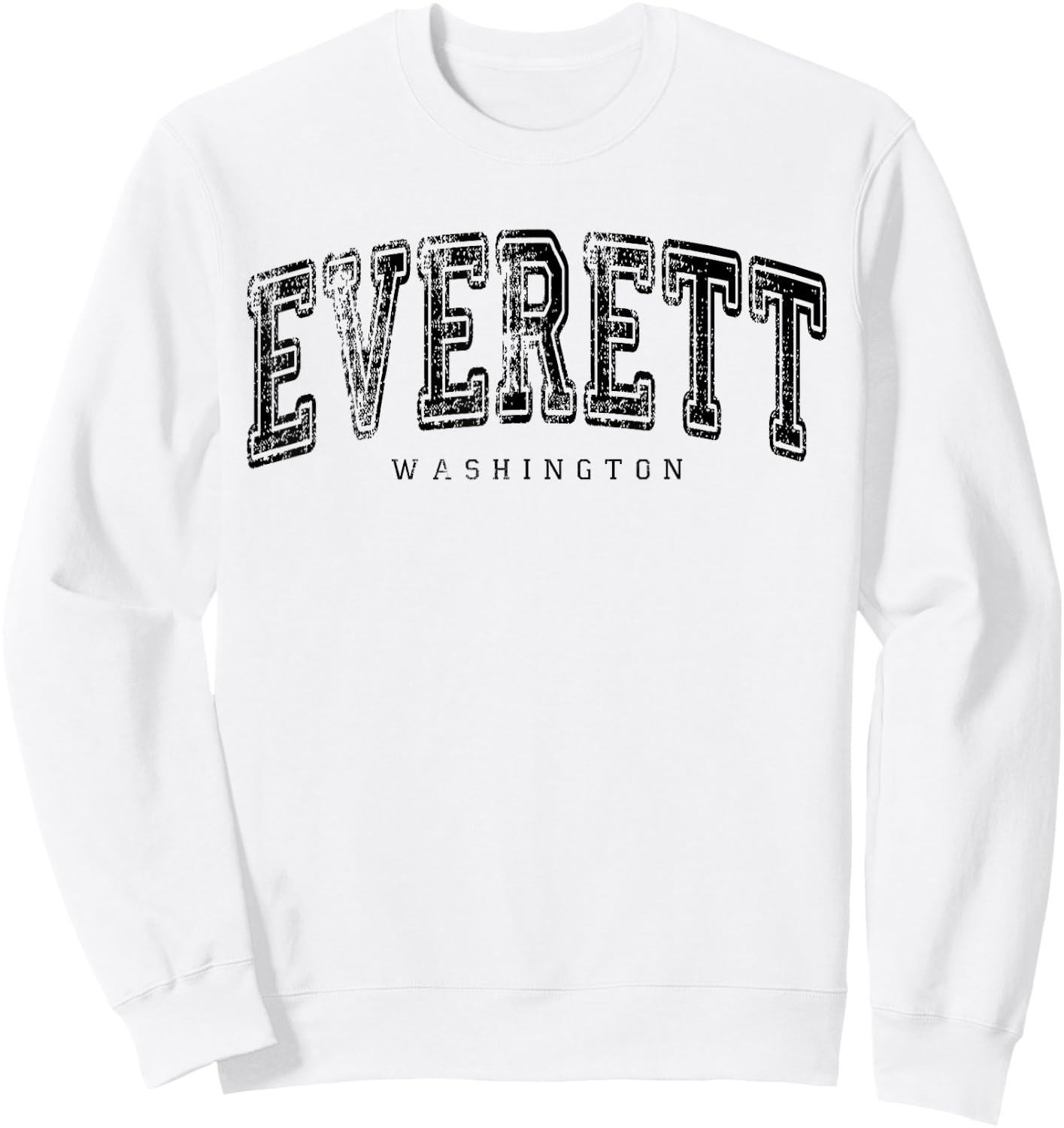 Everett Washington Vintage Retro US City State Travel Sweatshirt - Sweatshirt | White