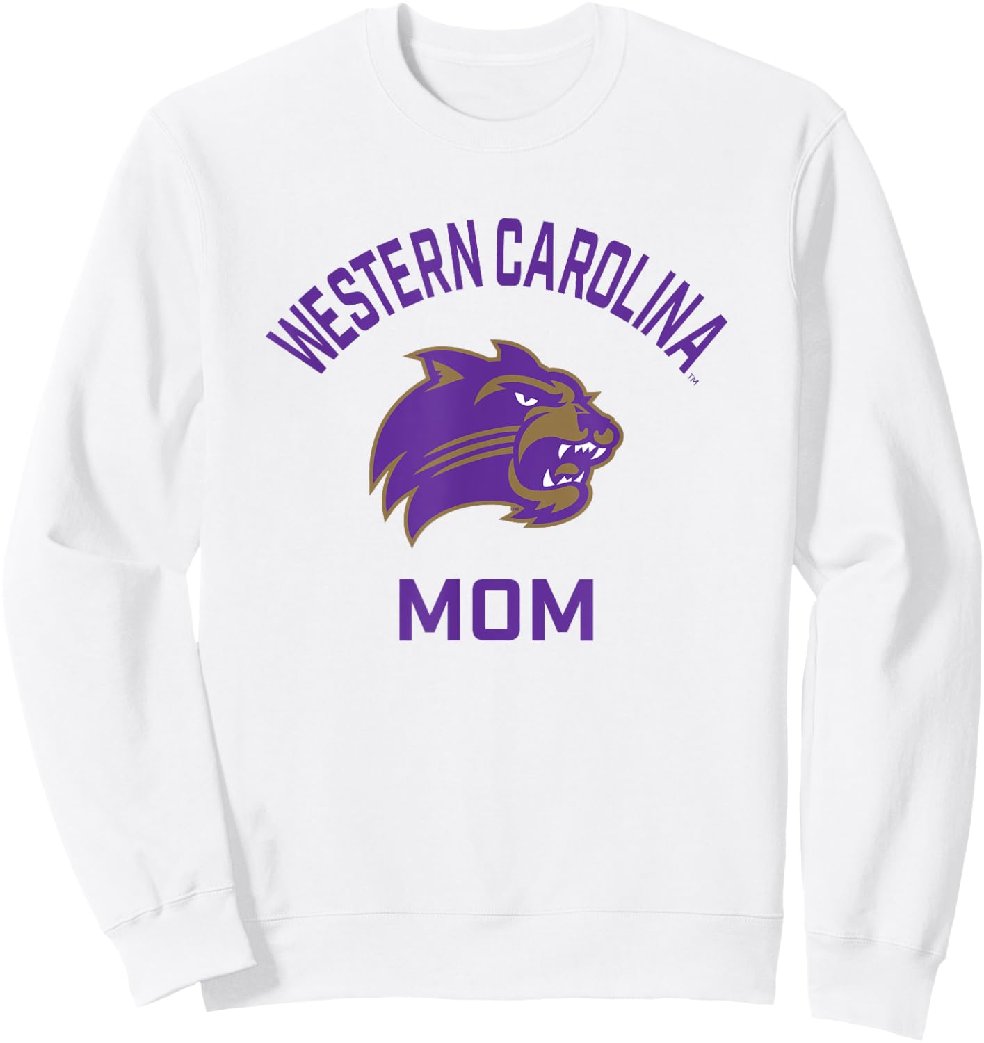 Western Carolina University Catamounts Arched Mom Sweatshirt - Sweatshirt | White