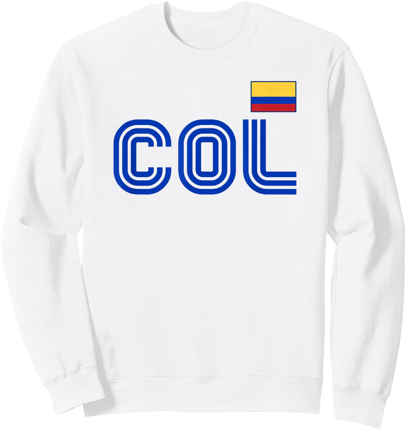 Colombia Flag Retro International Country Colombian Pride Sweatshirt - Sweatshirt | White