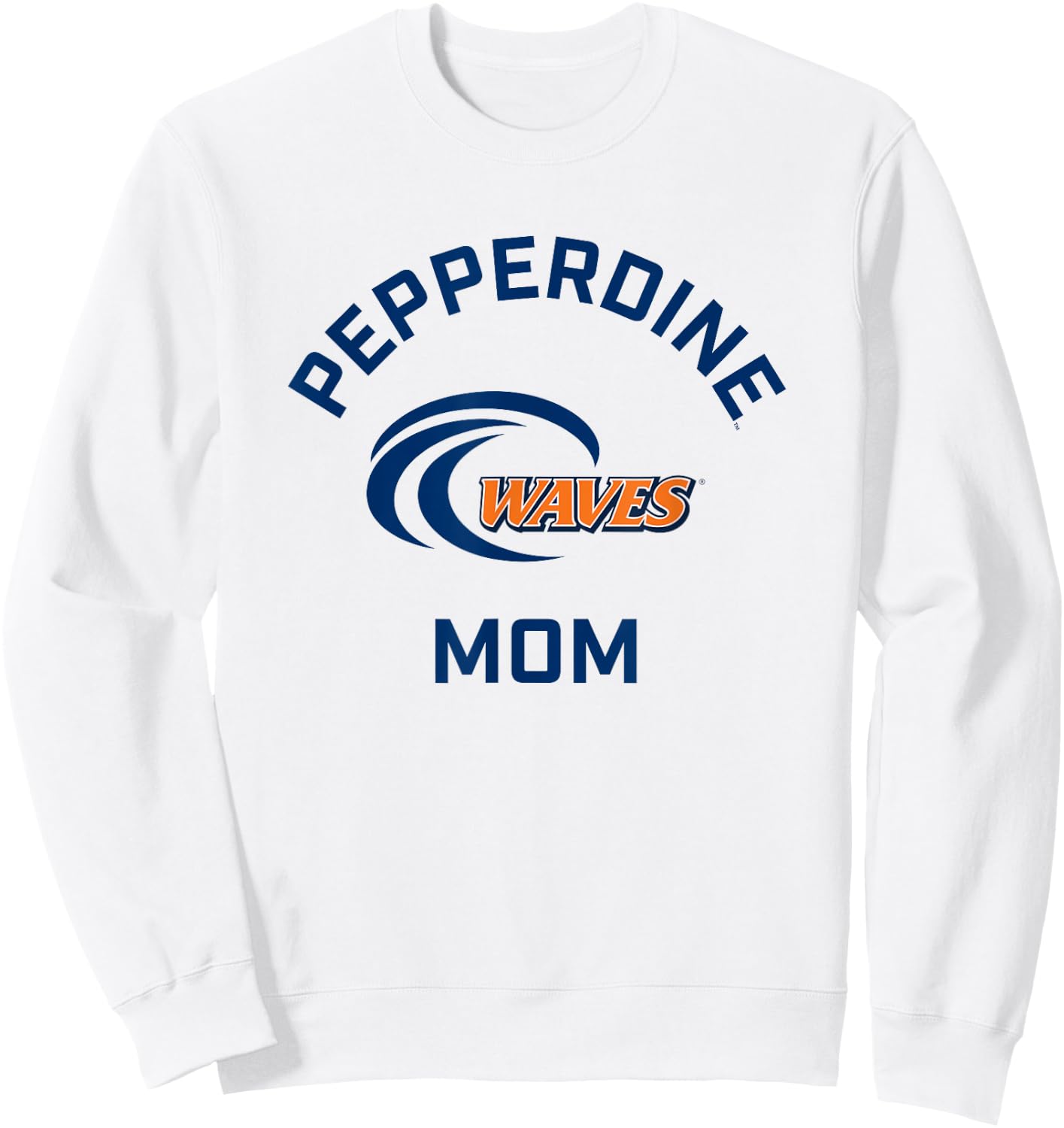 Pepperdine University Waves Arched Mom Sweatshirt - Sweatshirt | White
