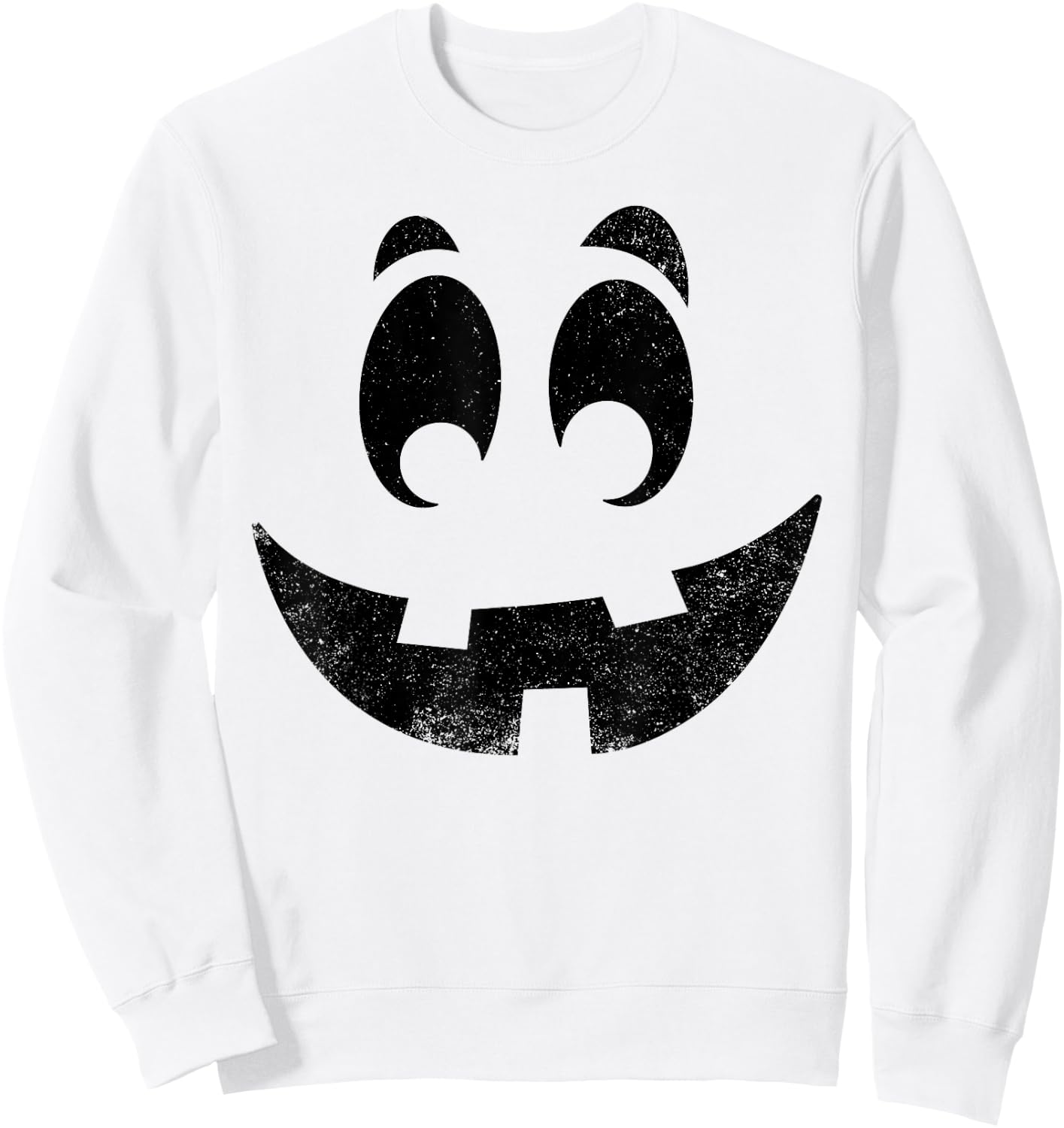 Vintage Jack O Lantern Pumpkin Face Halloween Costume Sweatshirt - Sweatshirt | White