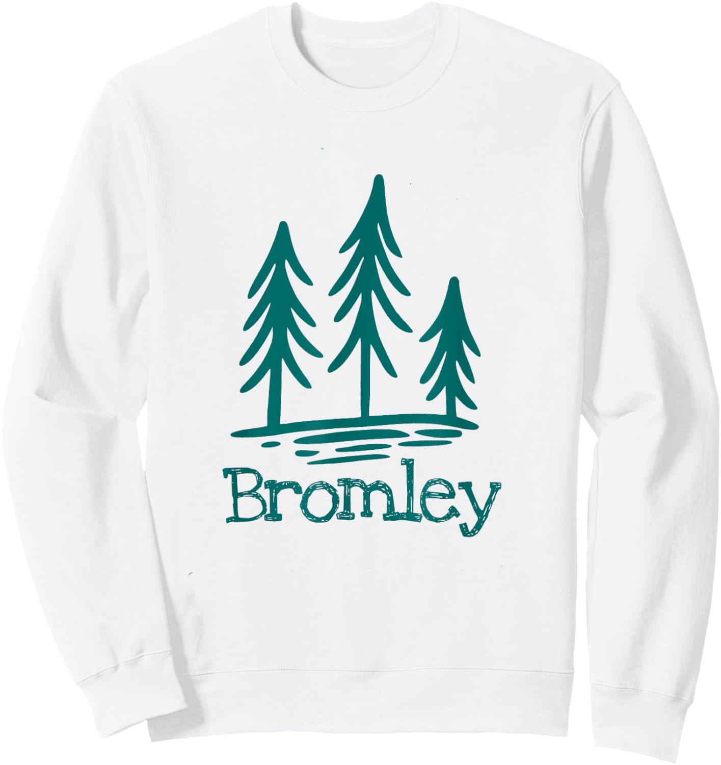 Bromley Mountain Vermont Rustic Trees Woods Forest Camping Sweatshirt - Sweatshirt | White