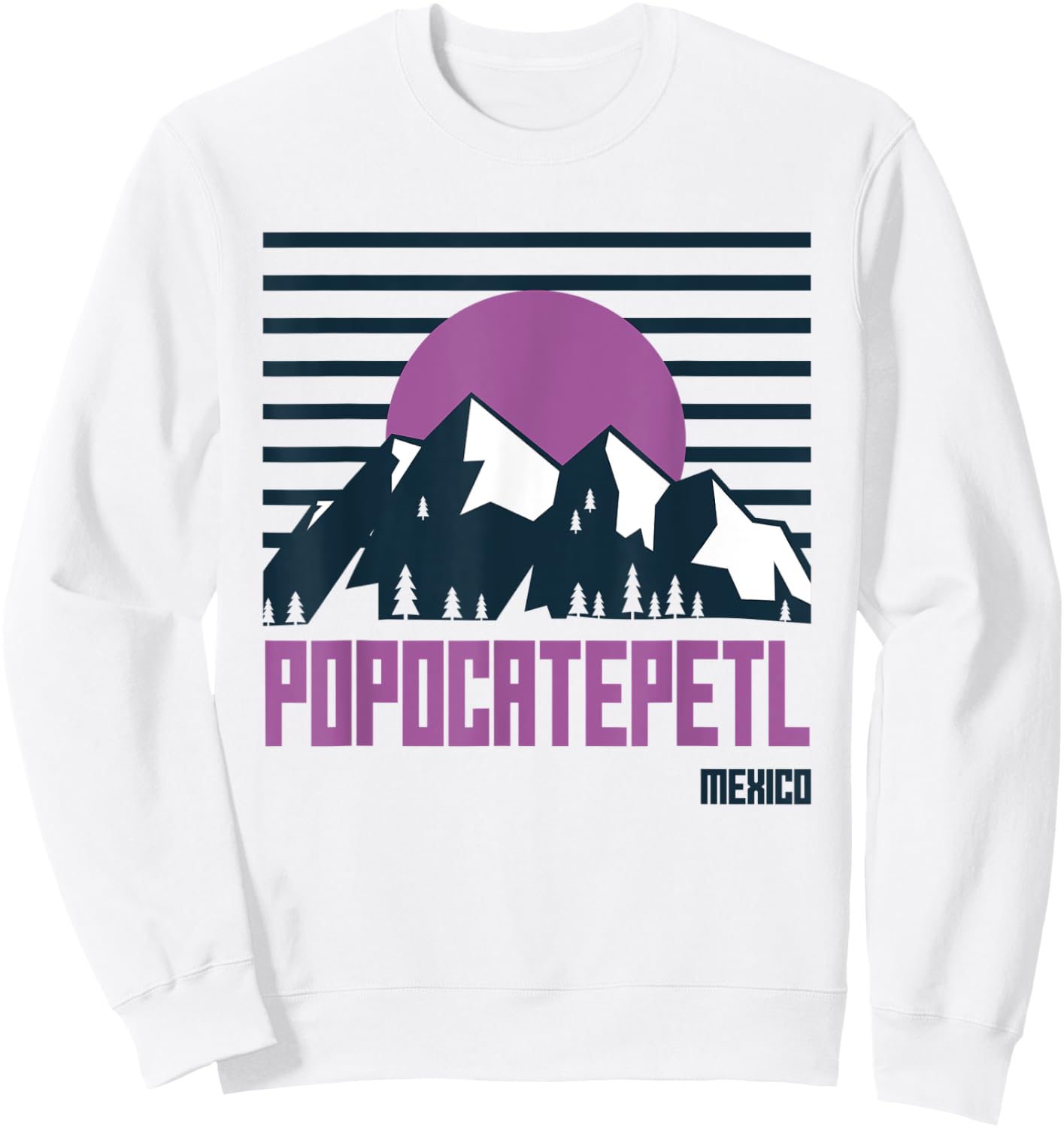 Popocatepetl Mountains Mexico Hiking Outdoors Sweatshirt - Sweatshirt | White