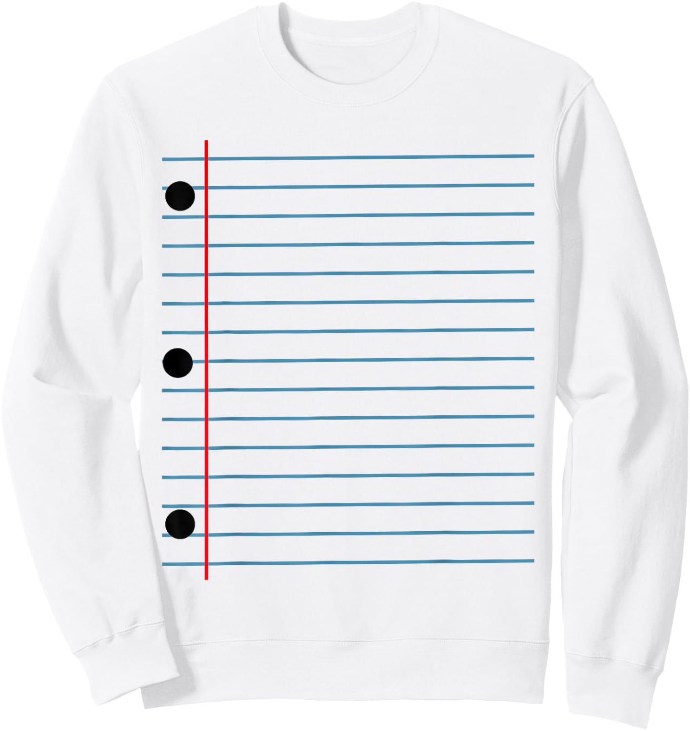 Funny Lined Notebook Paper Group Halloween Costume Sweatshirt - Sweatshirt | White