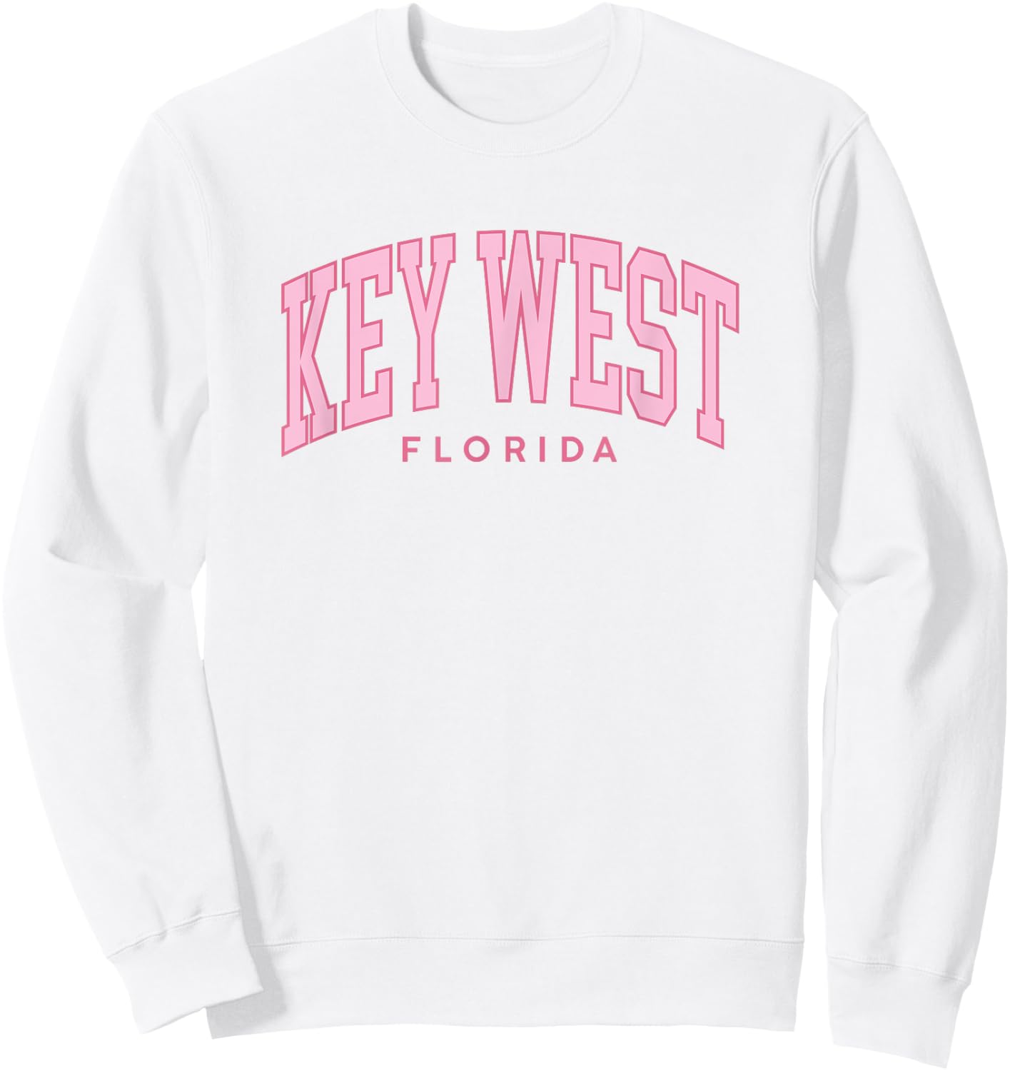 Key West Florida summer retro pink preppy throwback Sweatshirt - Sweatshirt | White