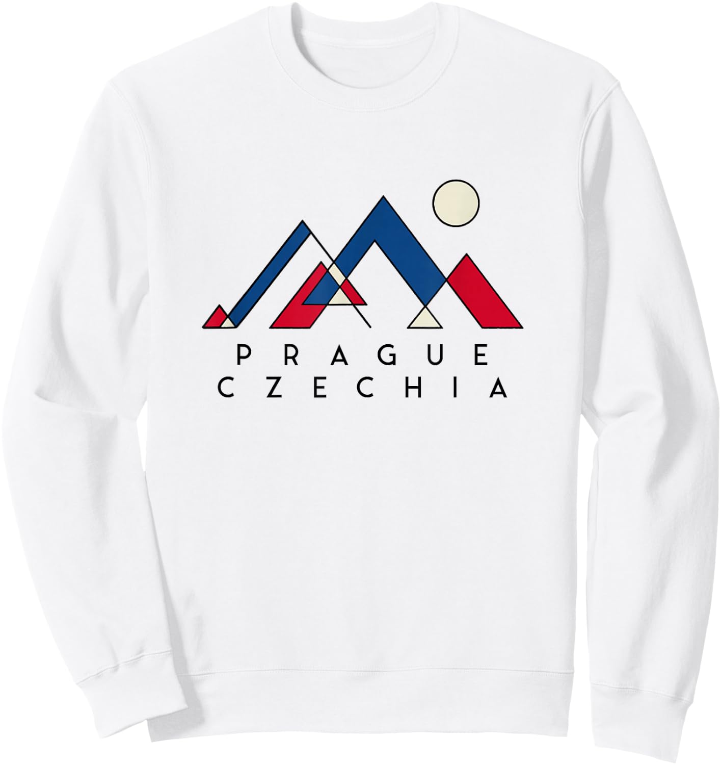 Prague Czech Republic | Prague Czechia | Prague Abstract Sweatshirt - Sweatshirt | White