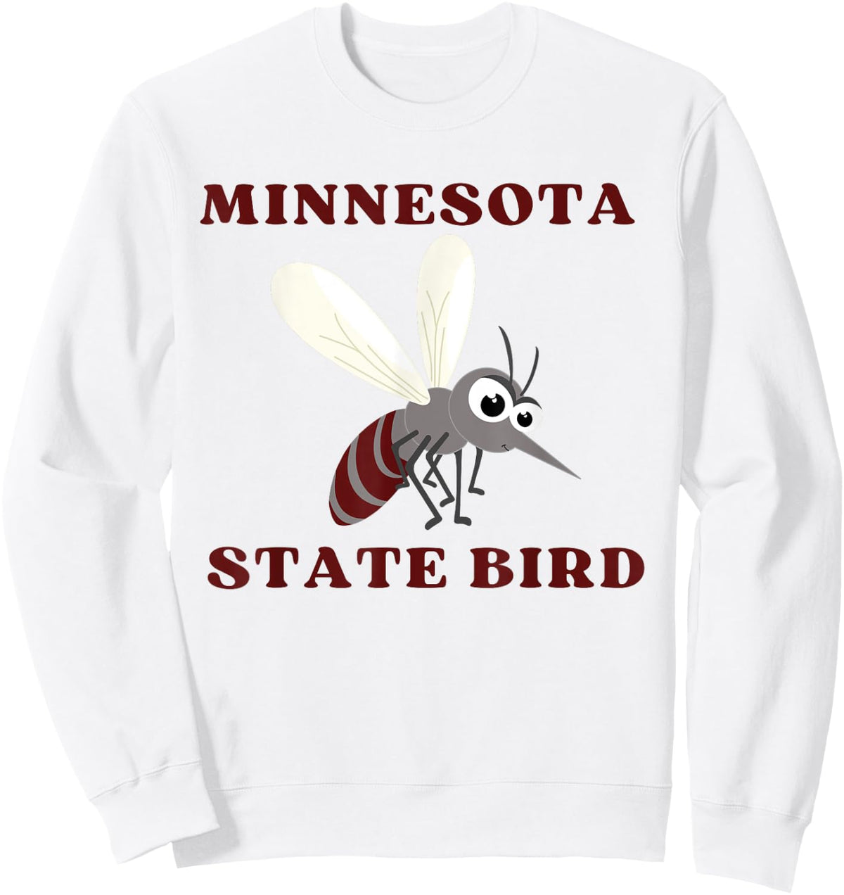 Minnesota State Bird Mosquito Sweatshirt - Sweatshirt | White