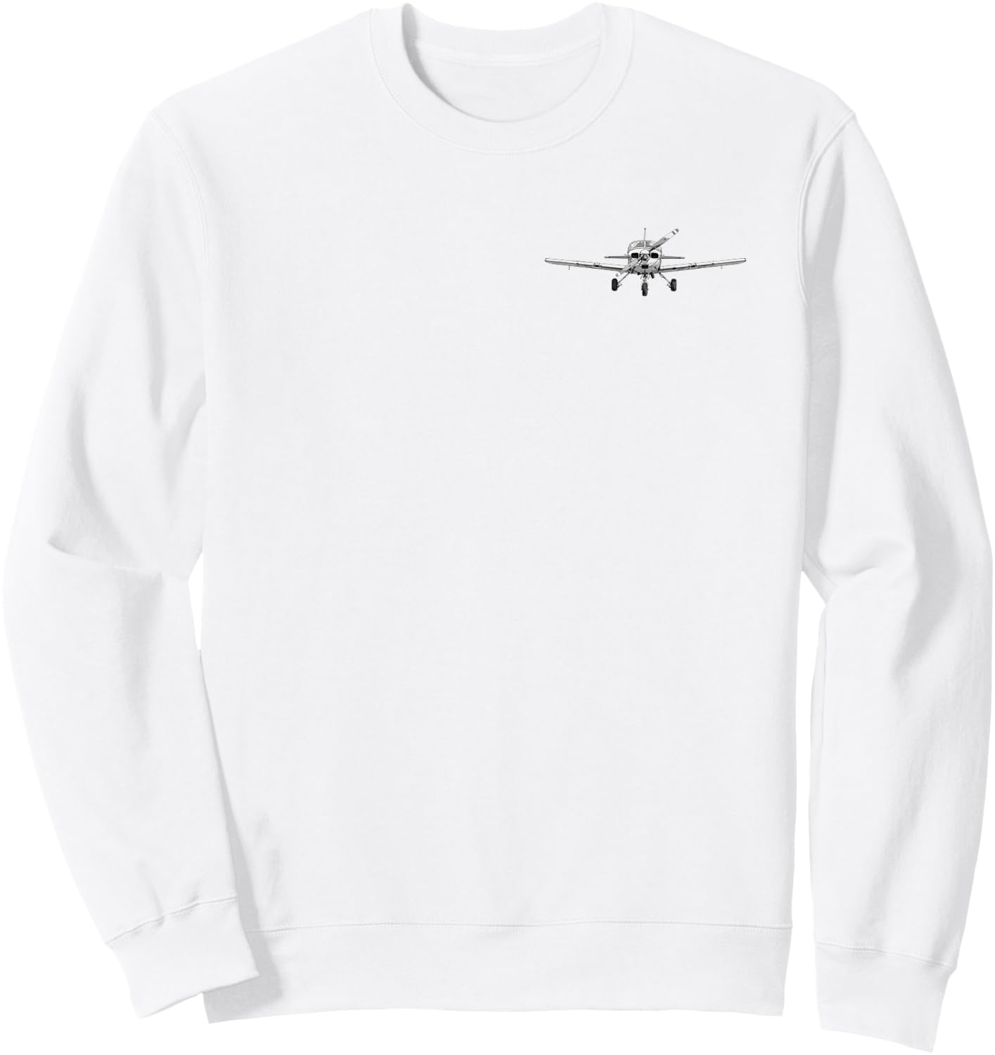 Pilot Piper Flying Airplane Mode On (2-Sided) Sweatshirt - Sweatshirt | White