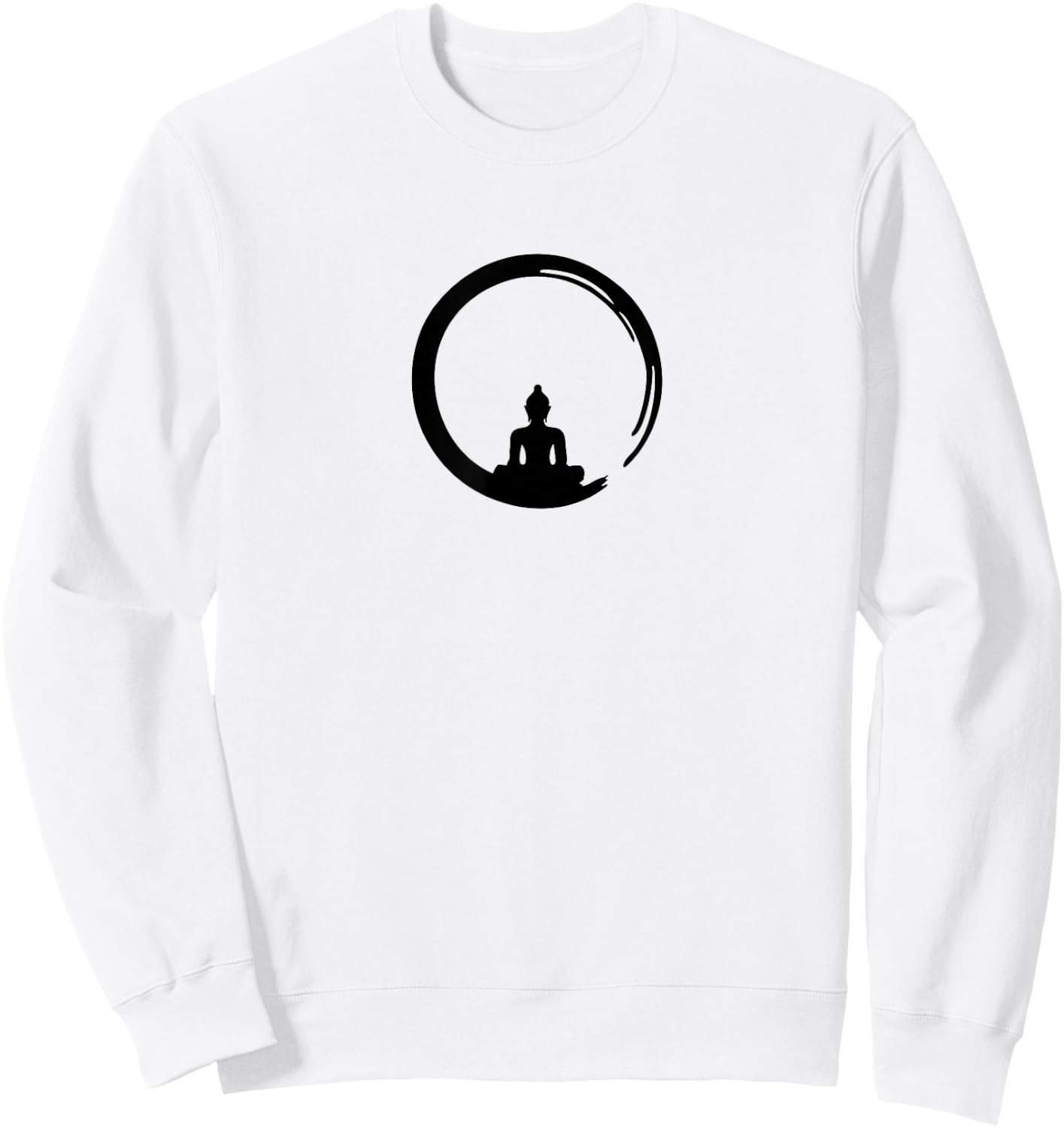 Enso, Zen, Circle, Buddha Meditation Japan Calligraphy Yoga Sweatshirt - Sweatshirt | White