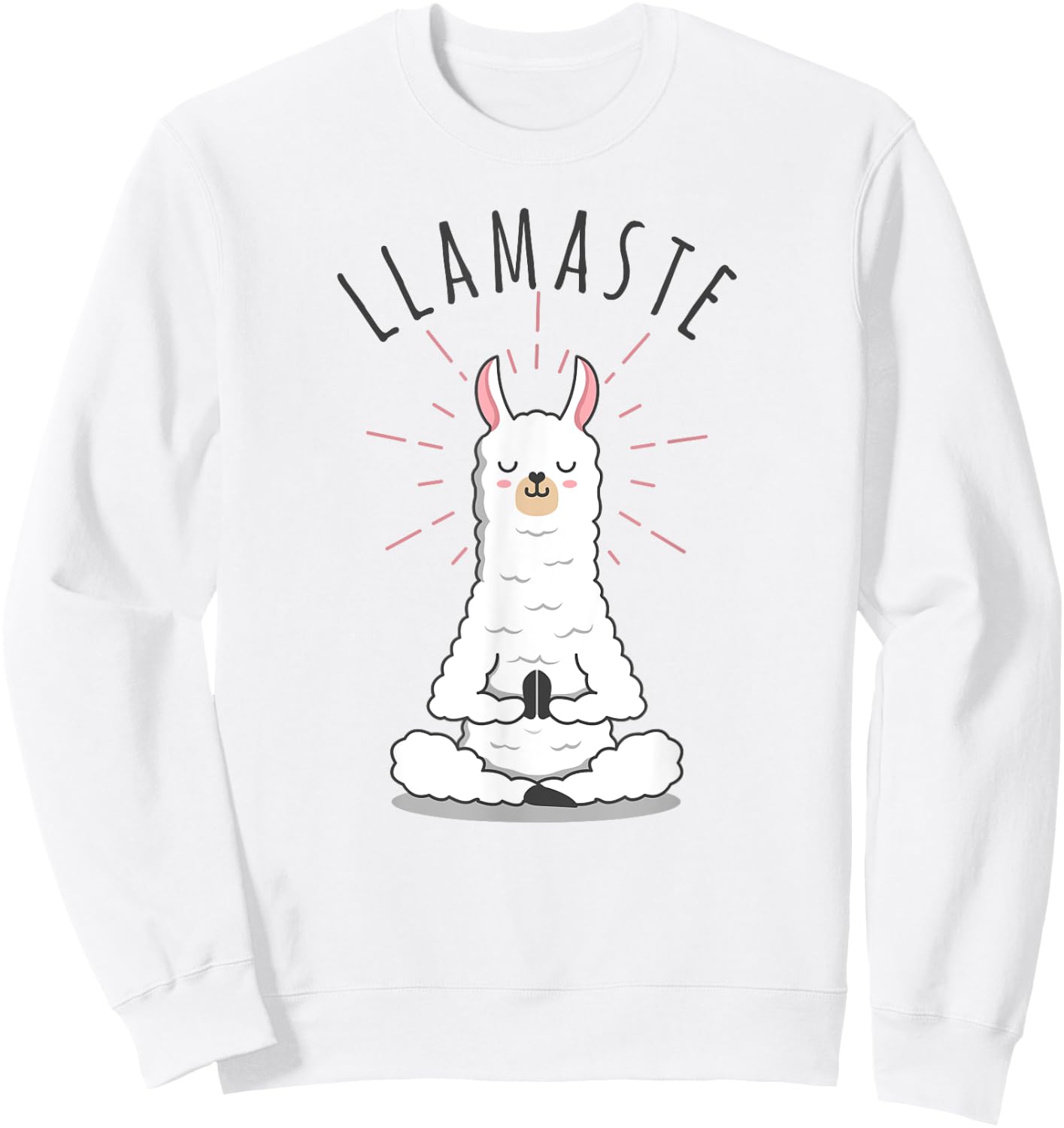 Llamaste Llama Yoga Yogi Cute Love Sweatshirt - Sweatshirt | White