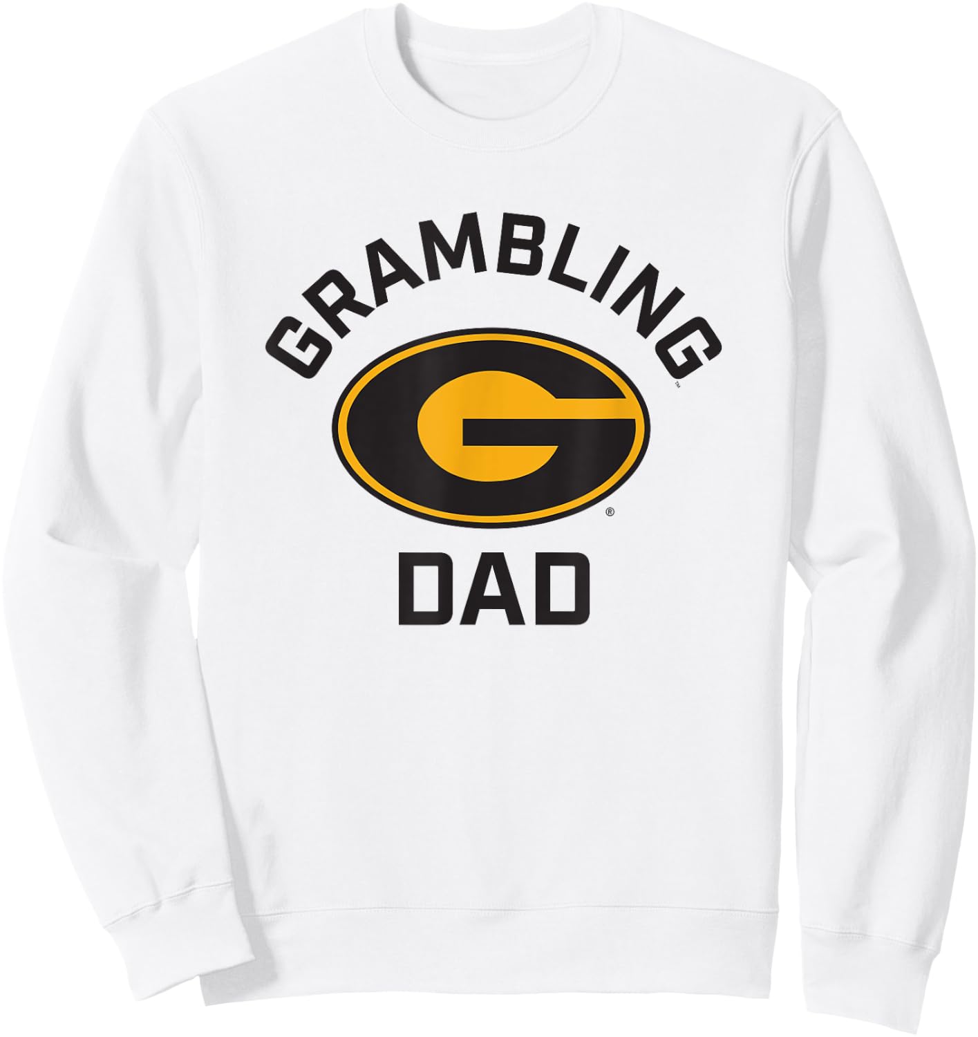 Grambling State University GSU Tigers Arched Dad Sweatshirt - Sweatshirt | White