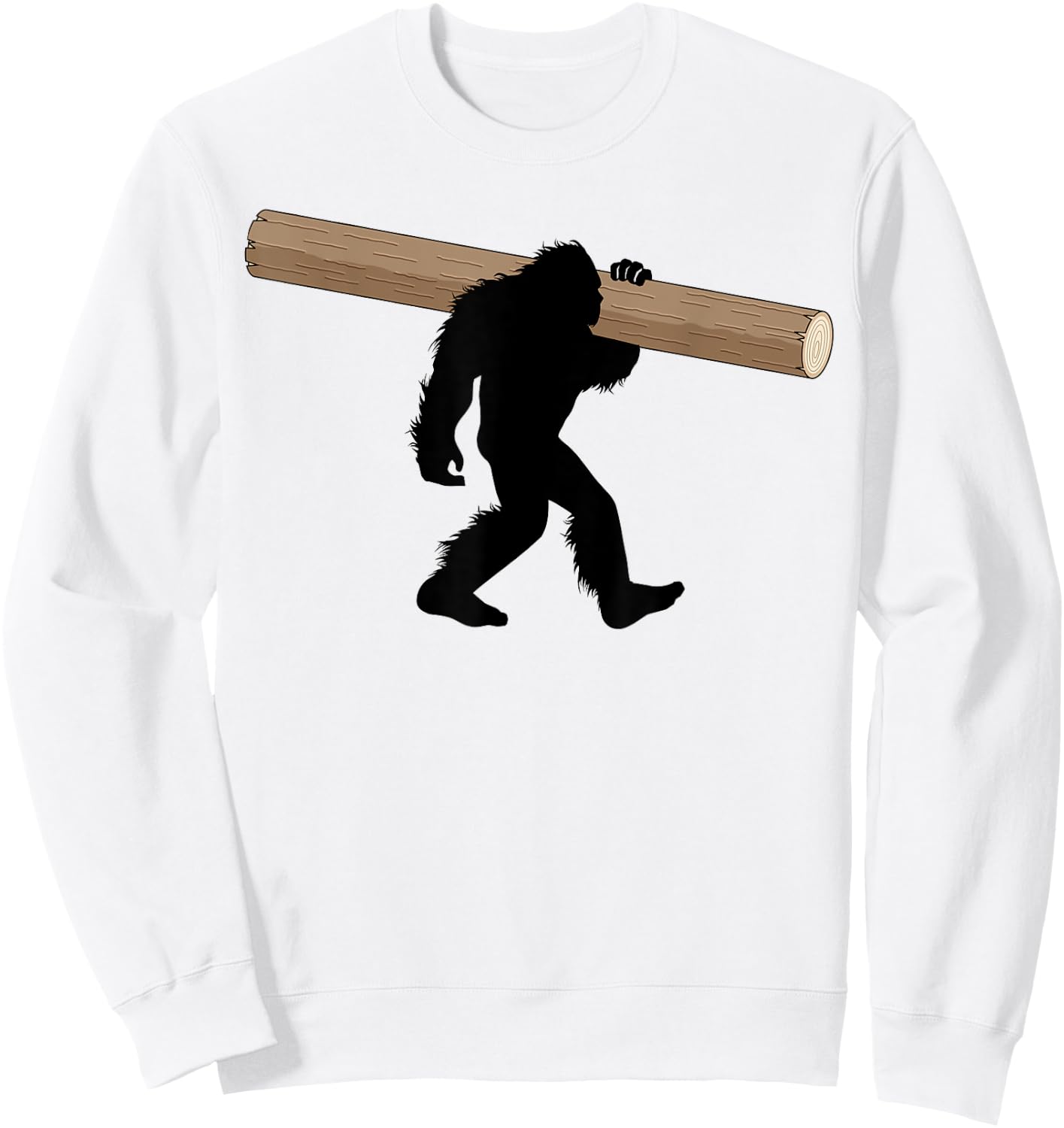Bigfoot Caber Toss Highland Games Sasquatch Sweatshirt - Sweatshirt | White