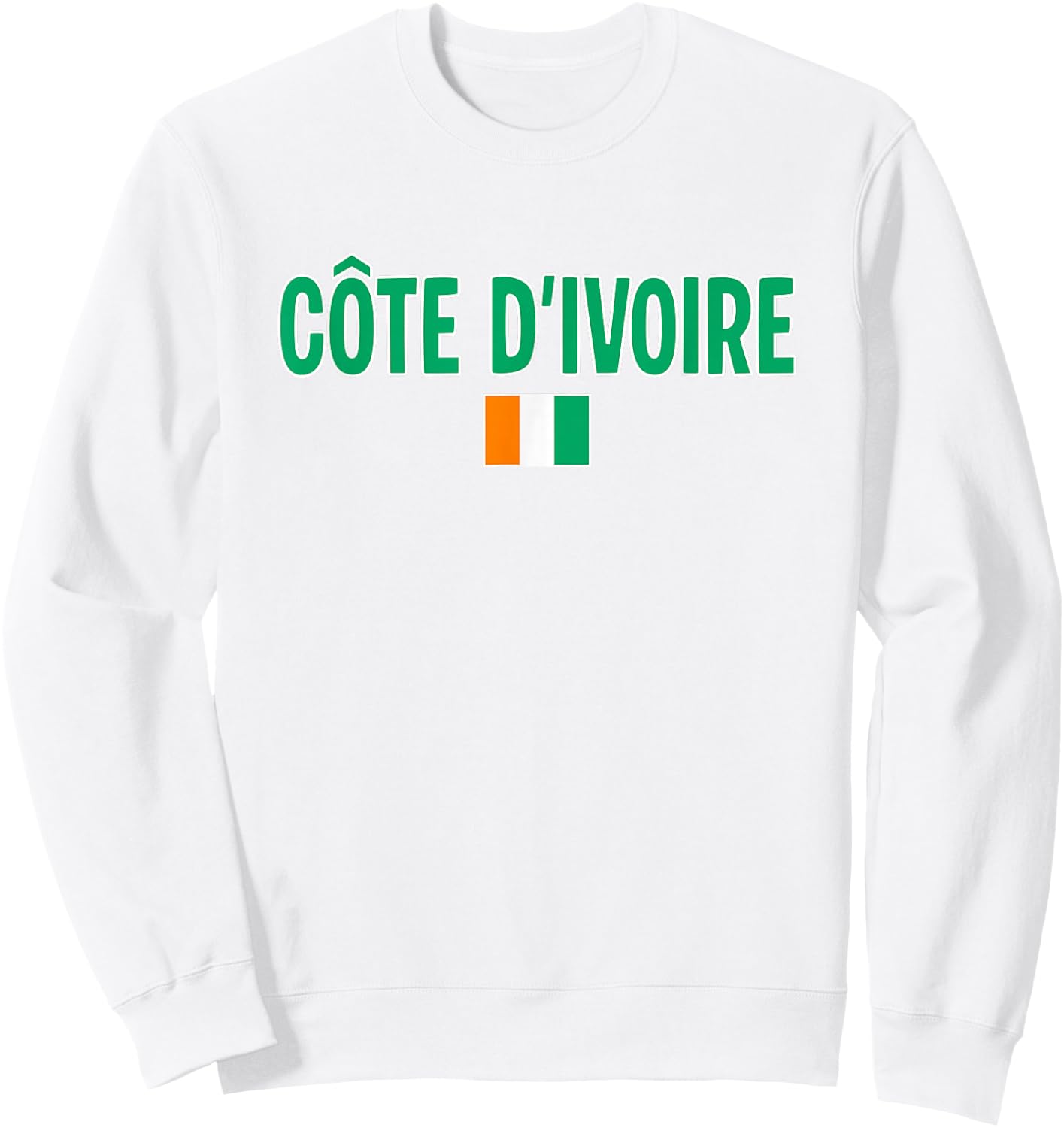 Ivory Coast Flag Sweatshirt - Sweatshirt | White