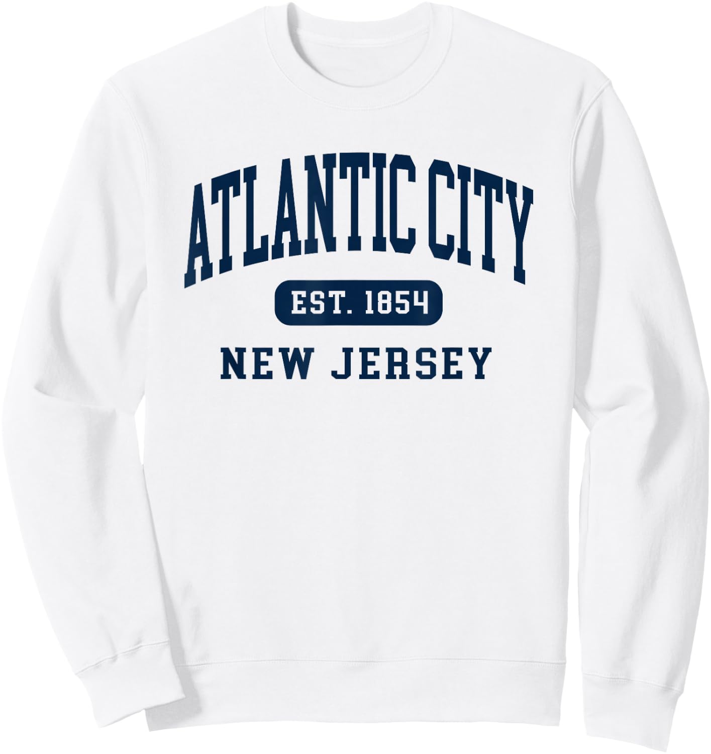 Atlantic City New Jersey Retro Est 1854 Vintage Souvenir Sweatshirt - Sweatshirt | White