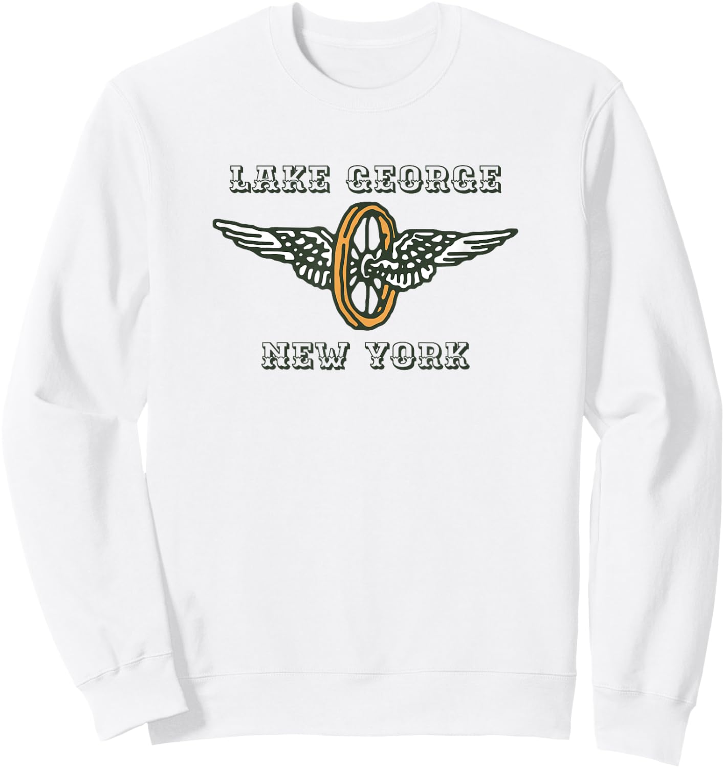 Lake George New York Motorcycle Rally Sweatshirt - Sweatshirt | White