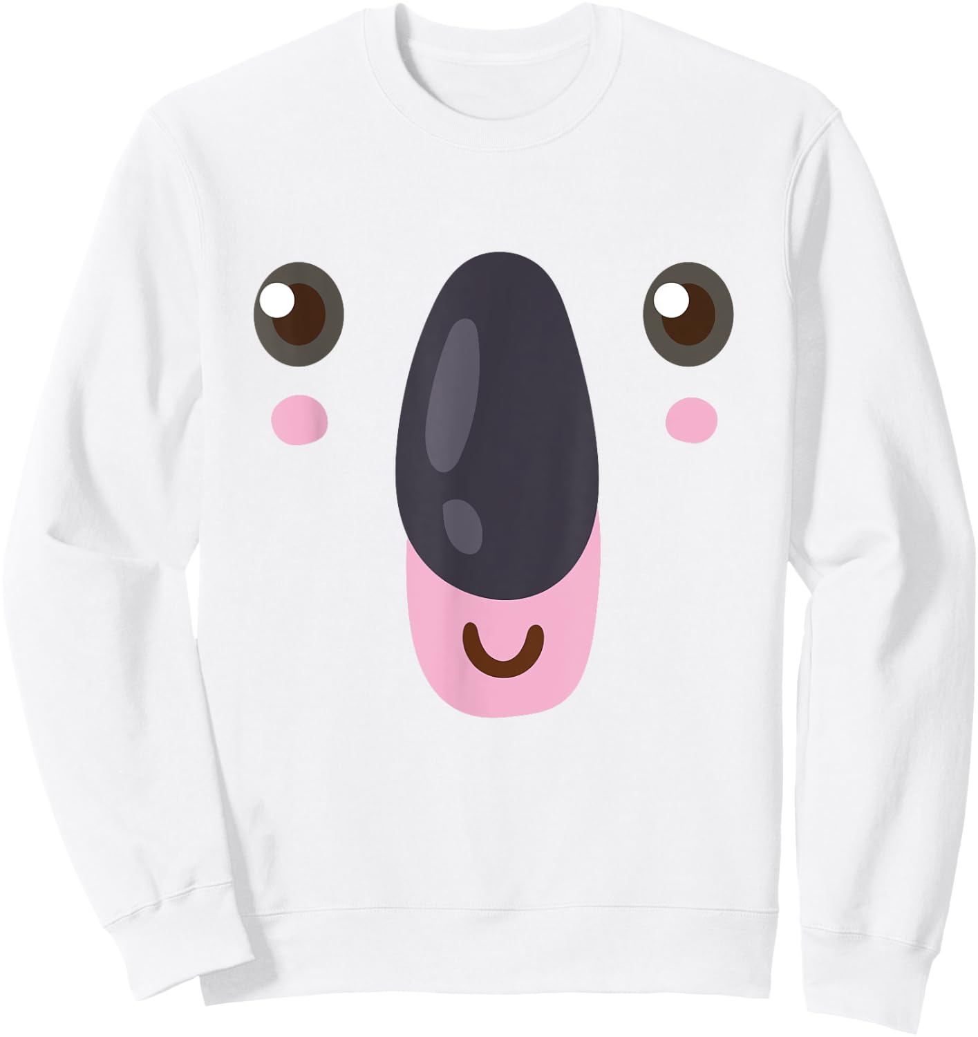 Halloween Koala Face Costume Sweatshirt - Sweatshirt | White