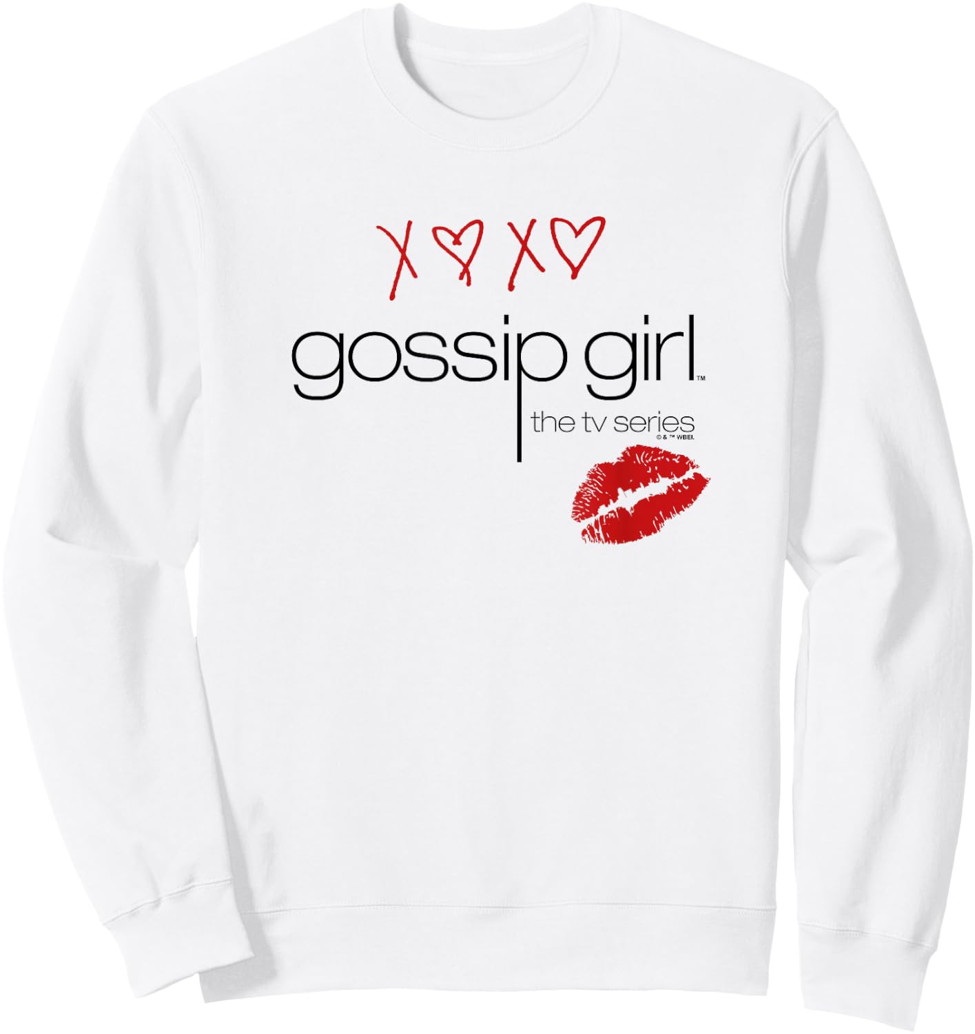 Gossip Girl Classic Logo Valentine's Day Sweatshirt - Sweatshirt | White
