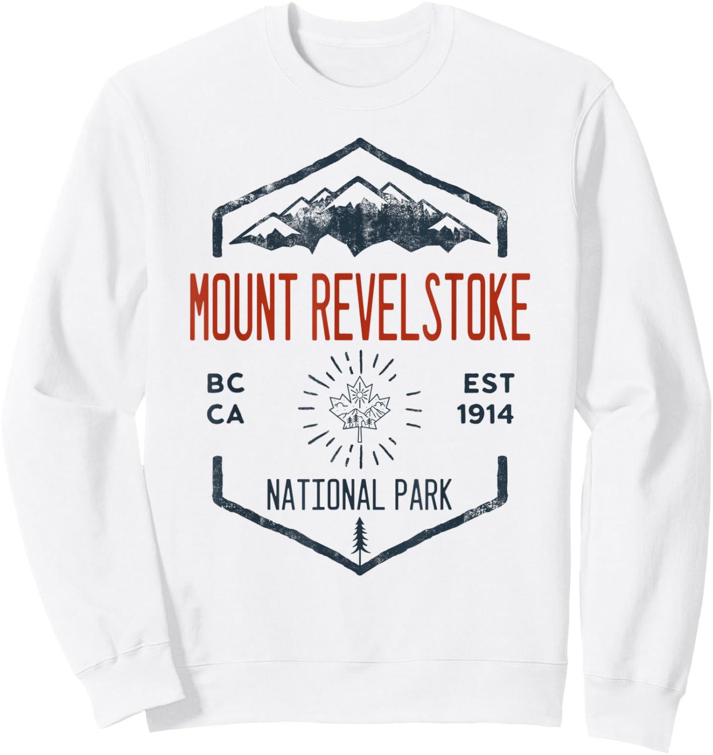 Mount Revelstoke National Park Canada Vintage Sweatshirt - Sweatshirt | White