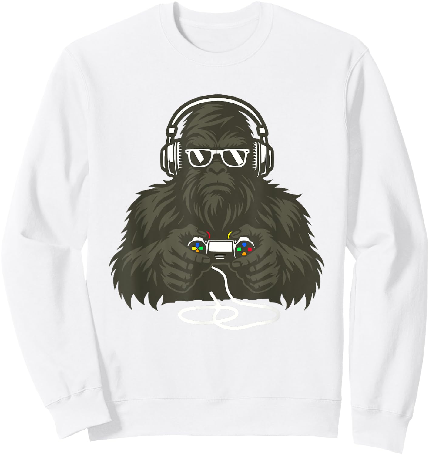 Sasquatch Bigfoot Video Gamer Retro Gaming Men Boys Teens Sweatshirt - Sweatshirt | White