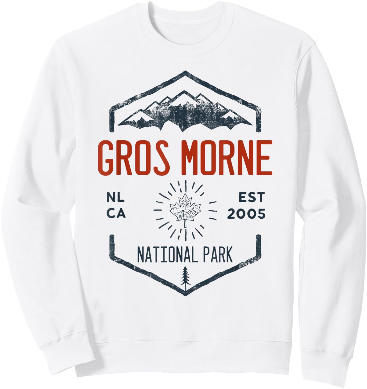 Gros Morne National Park Canada Vintage Sweatshirt - Sweatshirt | White