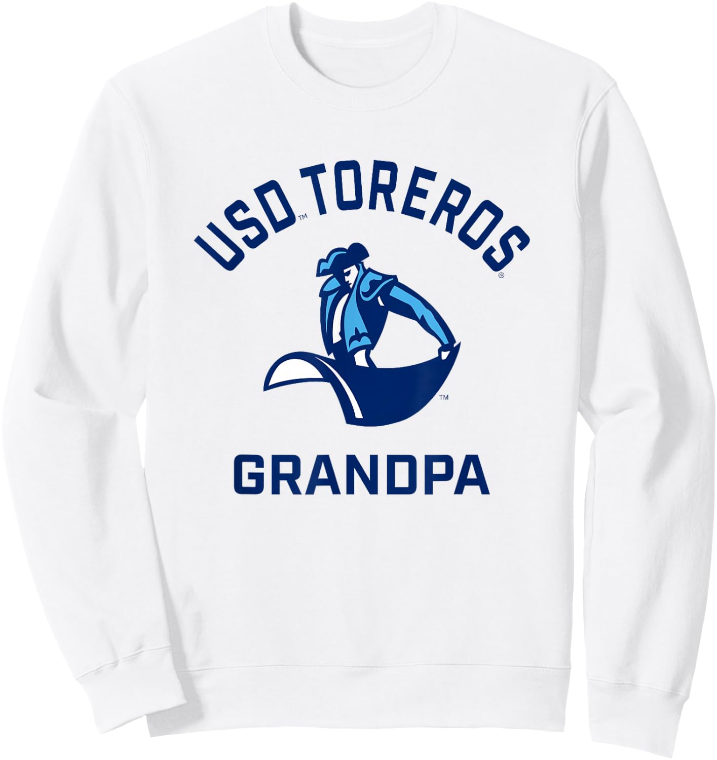 University of San Diego Toreros Arched Grandpa Sweatshirt - Sweatshirt | White