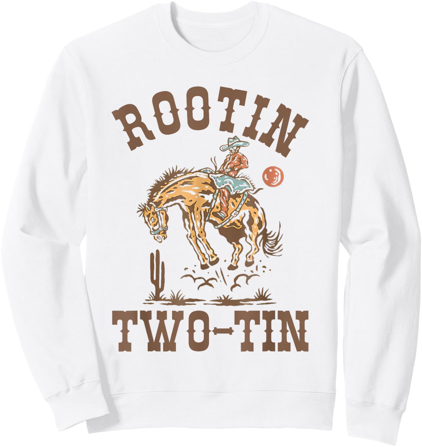 Rootin Two-tin 2nd Birthday 2 Year Old Western Cowboy Bday Sweatshirt - Sweatshirt | White