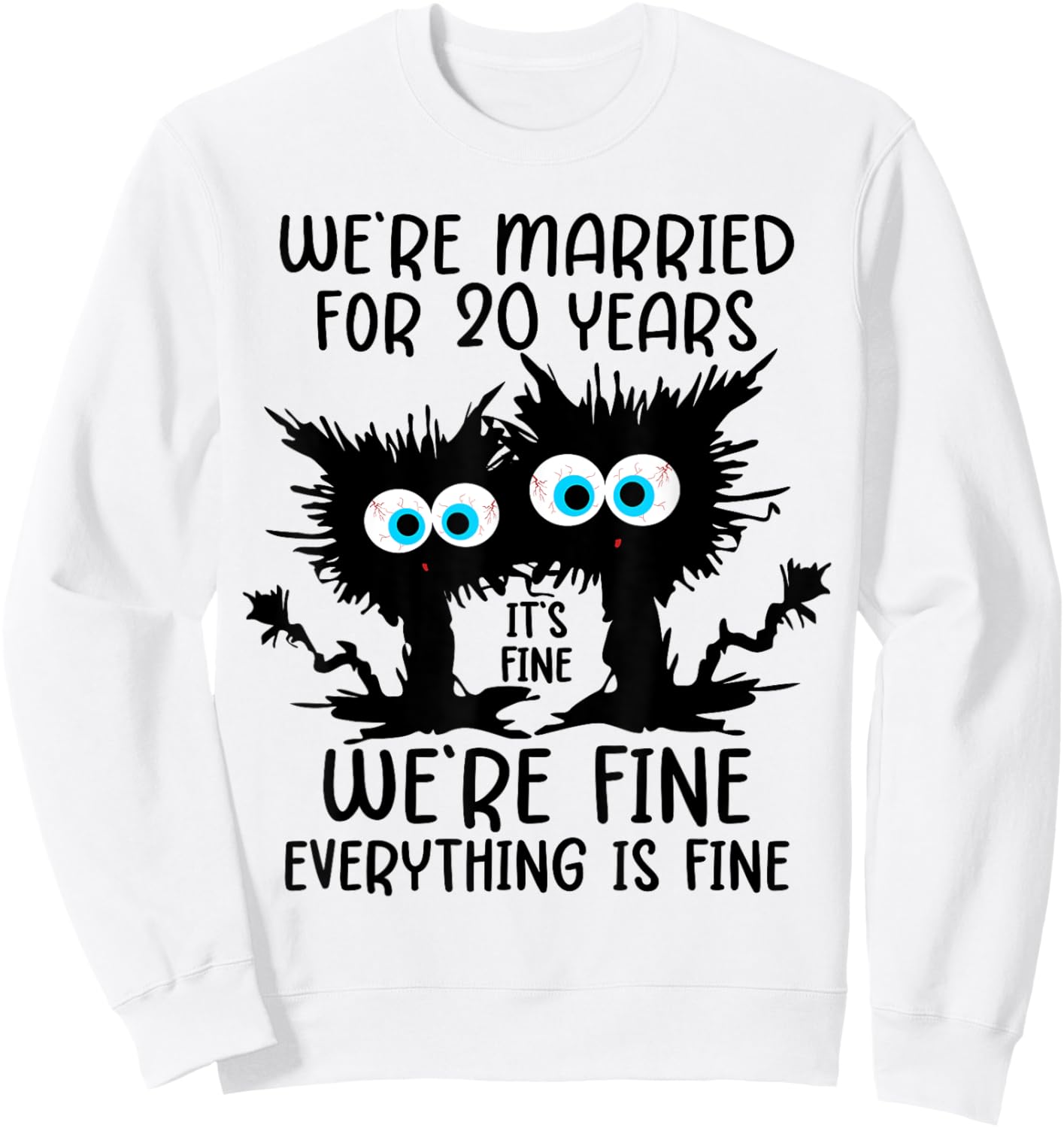 China Wedding We're Married For 20 Years Sweatshirt - Sweatshirt | White