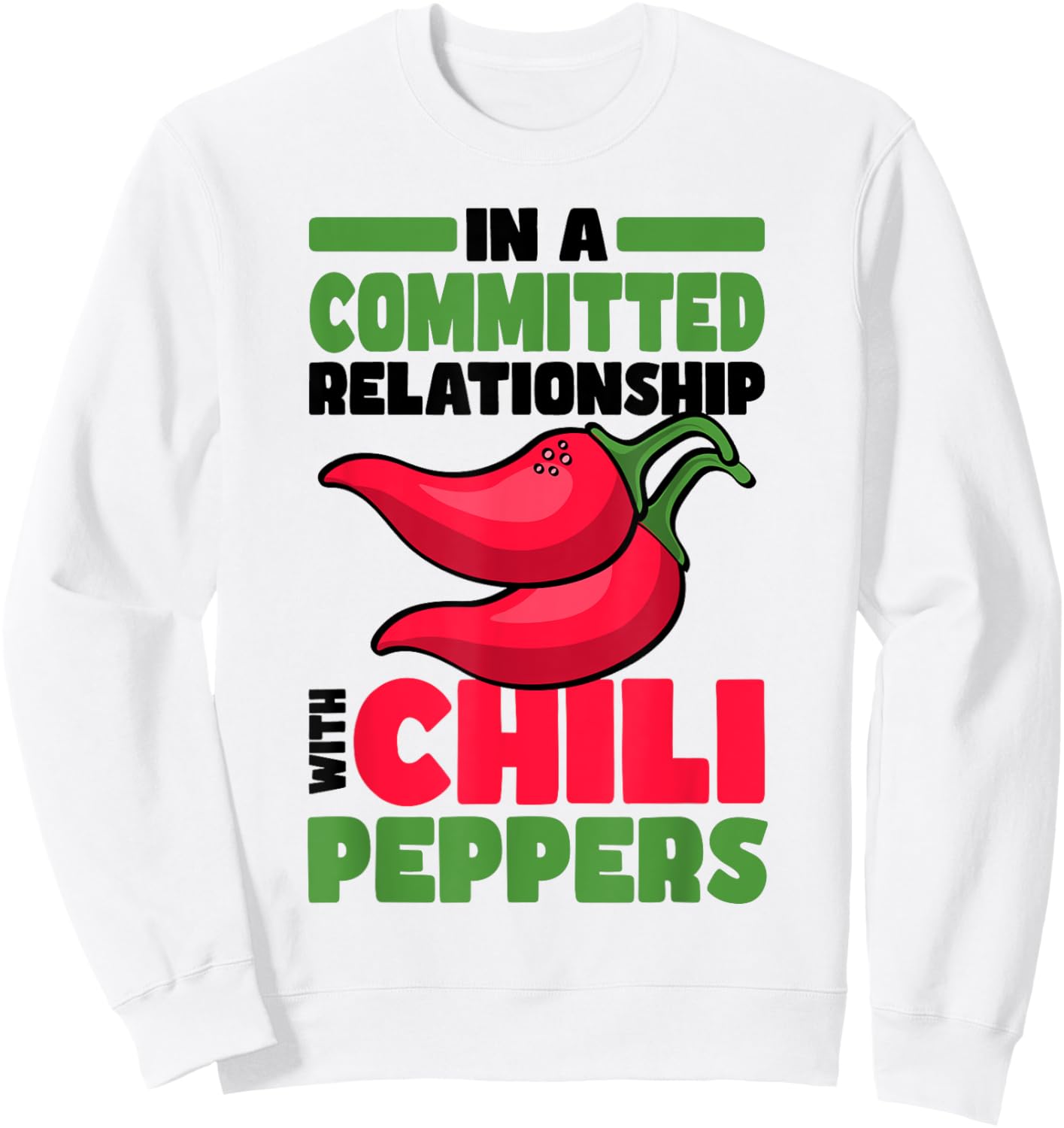Spicy Food Lover Chili Sweatshirt - Sweatshirt | White