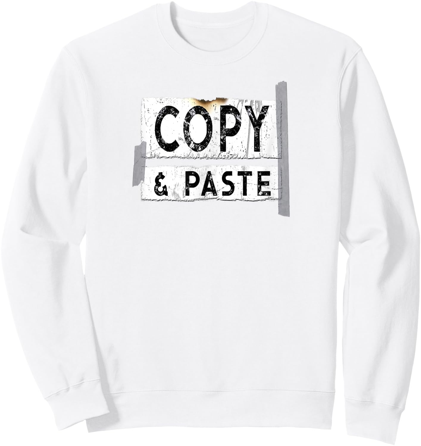 Copy & Paste Computer Geek Sweatshirt - Sweatshirt | White