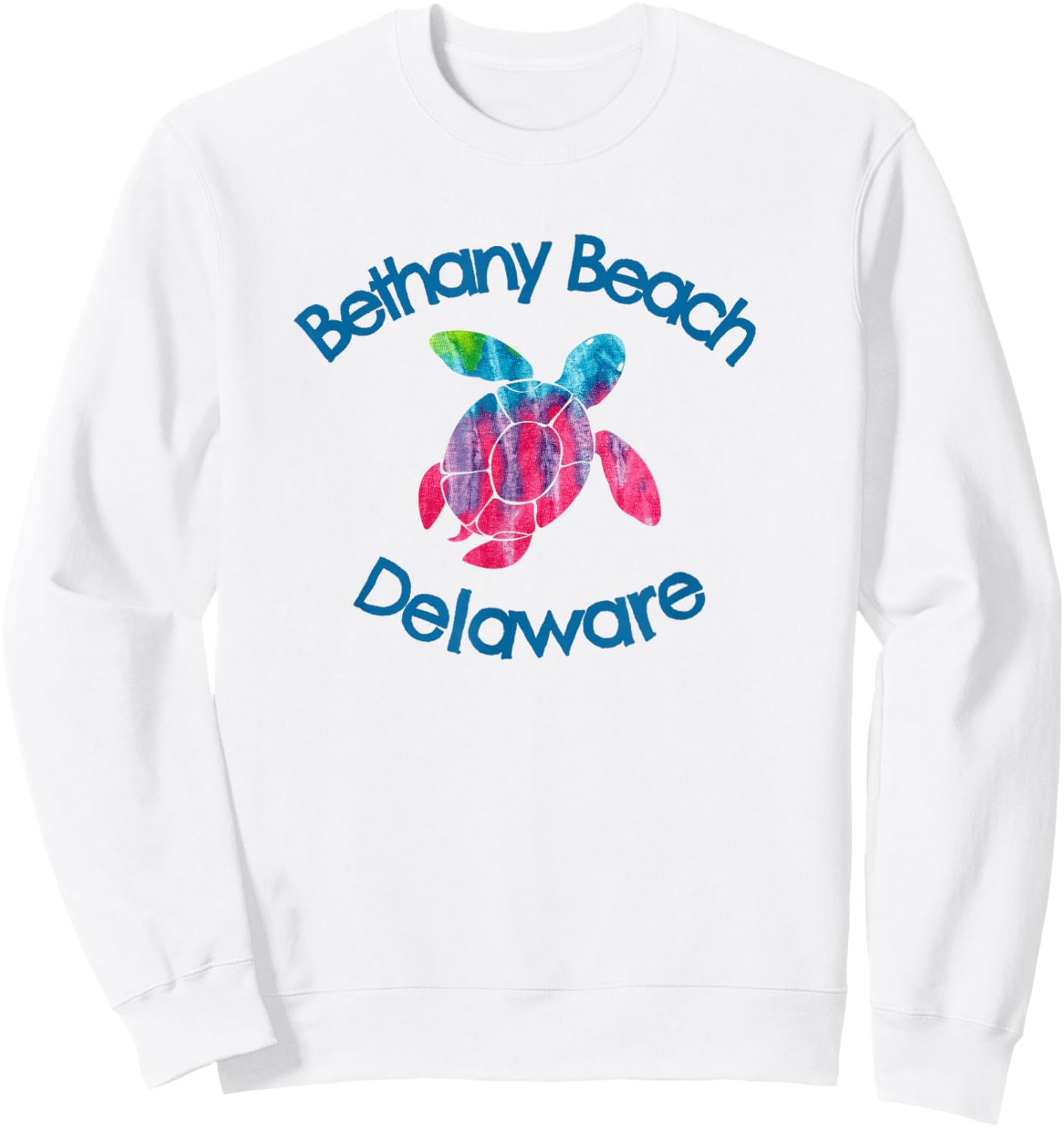 Bethany Beach Delaware Coastal Rustic Watercolor Turtle Sweatshirt - Sweatshirt | White