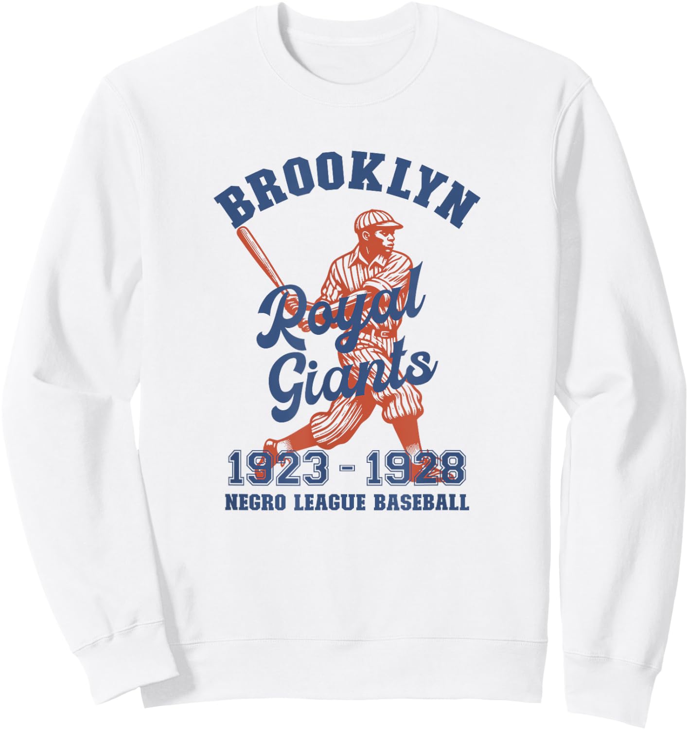 Vintage Negro League Baseball Brooklyn New York Sweatshirt - Sweatshirt | White