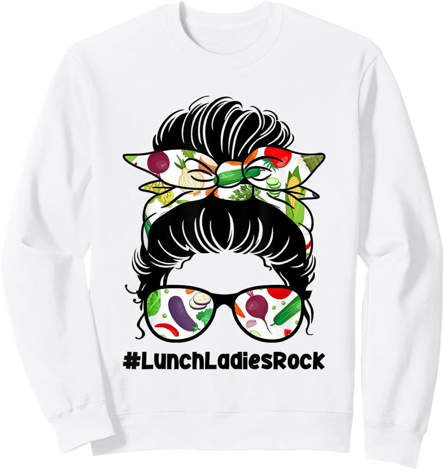 Lunch Ladies Rock Food Service School Cafeteria Worker Sweatshirt - Sweatshirt | White