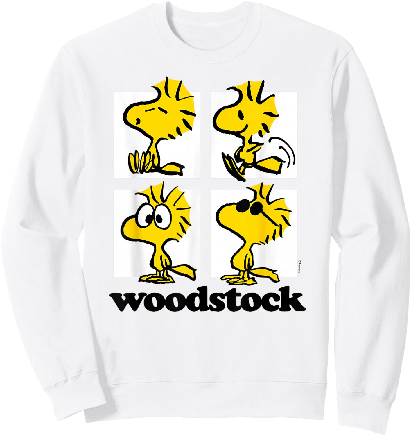 Peanuts - Woodstock Grid Sweatshirt - Sweatshirt | White