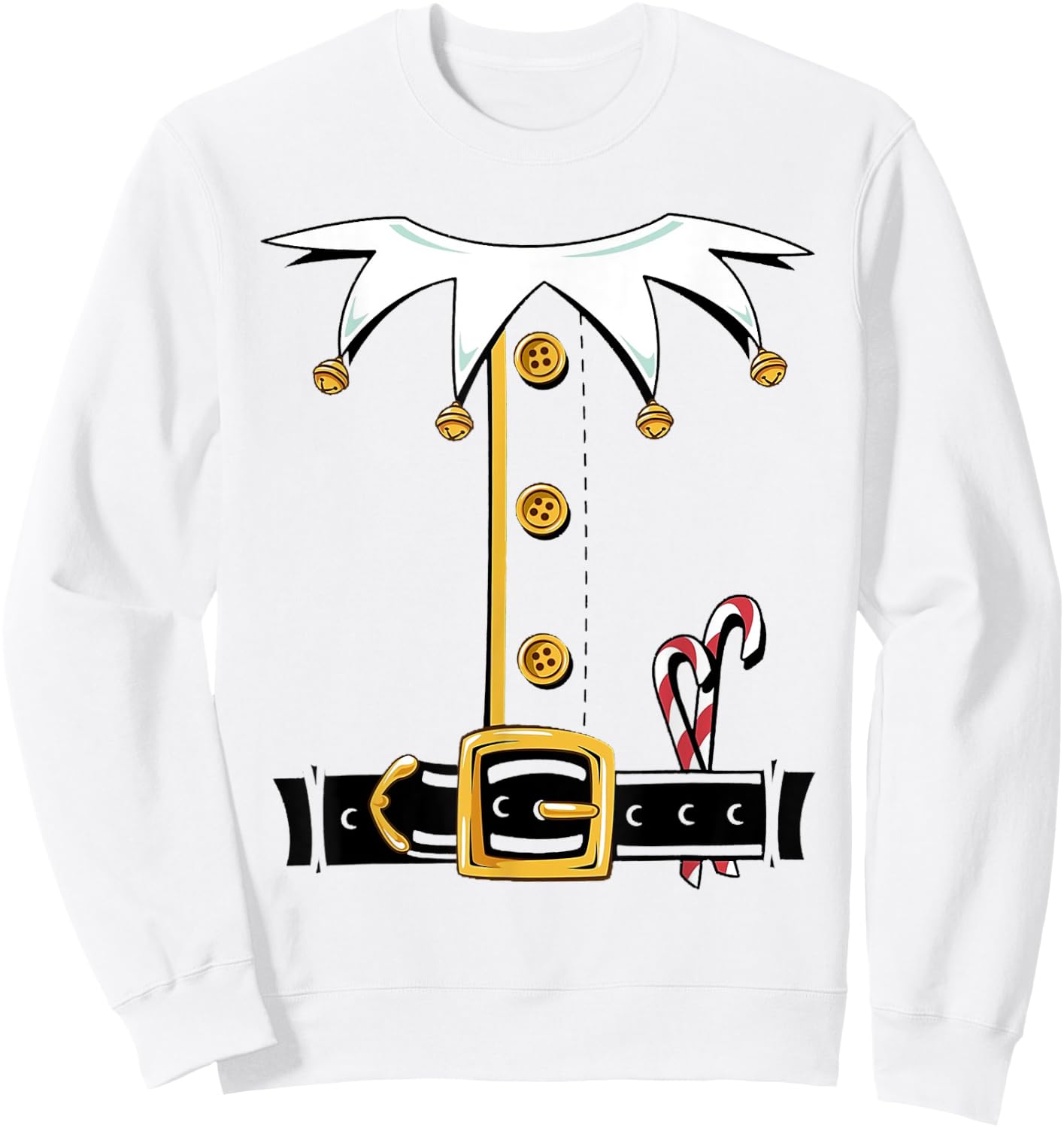 I'm An Elf Candy Cane Funny Elves Halloween Costume Outfit Sweatshirt - Sweatshirt | White