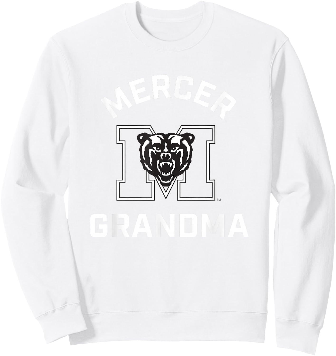Mercer University Bears Arched Grandma Sweatshirt - Sweatshirt | White