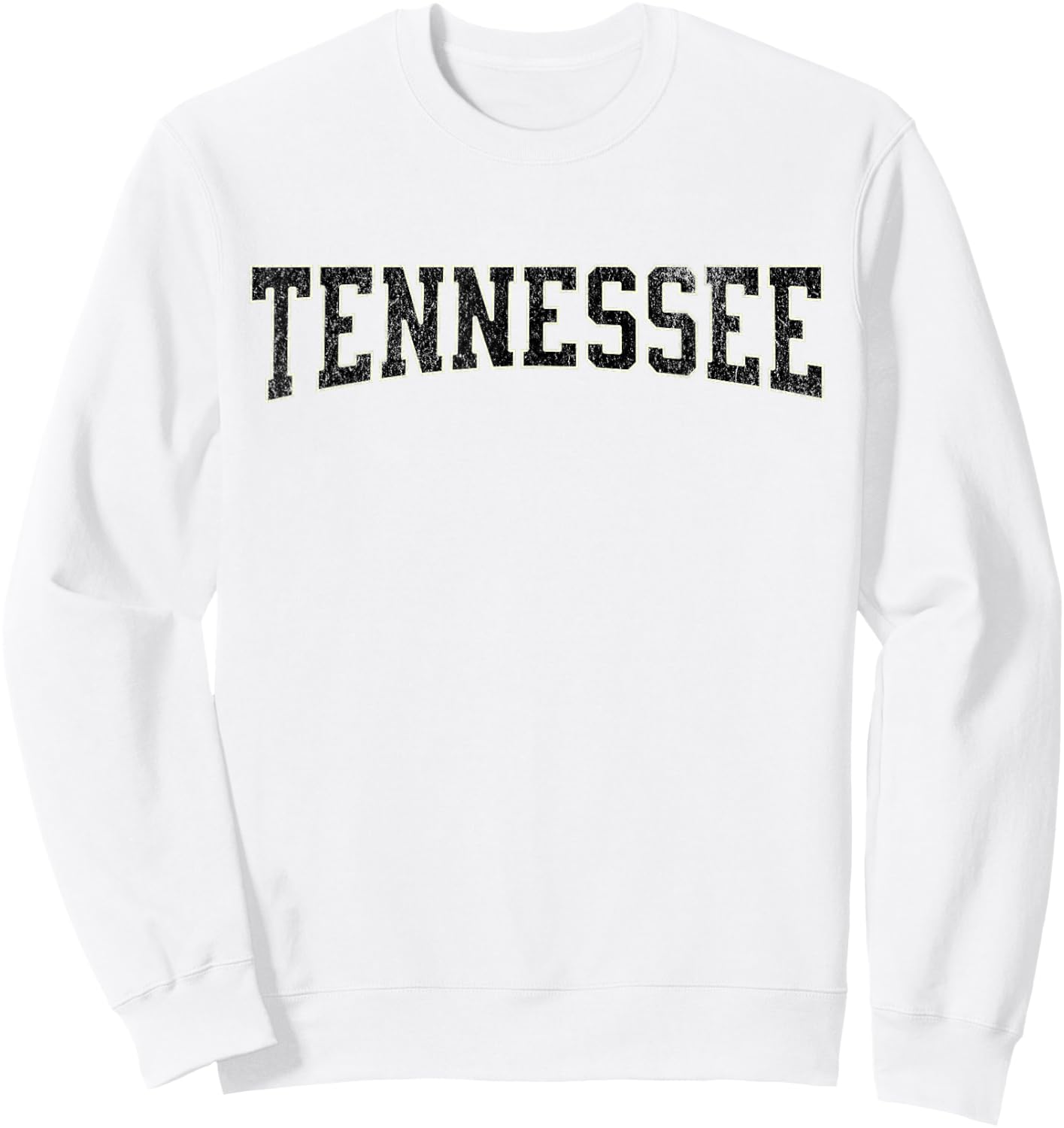 Vintage Tennessee Distressed Print on Orange Sweatshirt - Sweatshirt | White