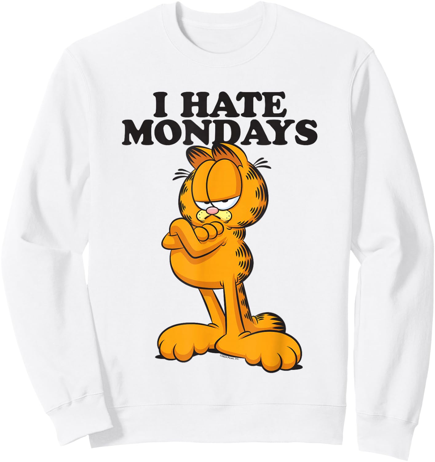 Garfield I Hate Mondays Sweatshirt - Sweatshirt | White
