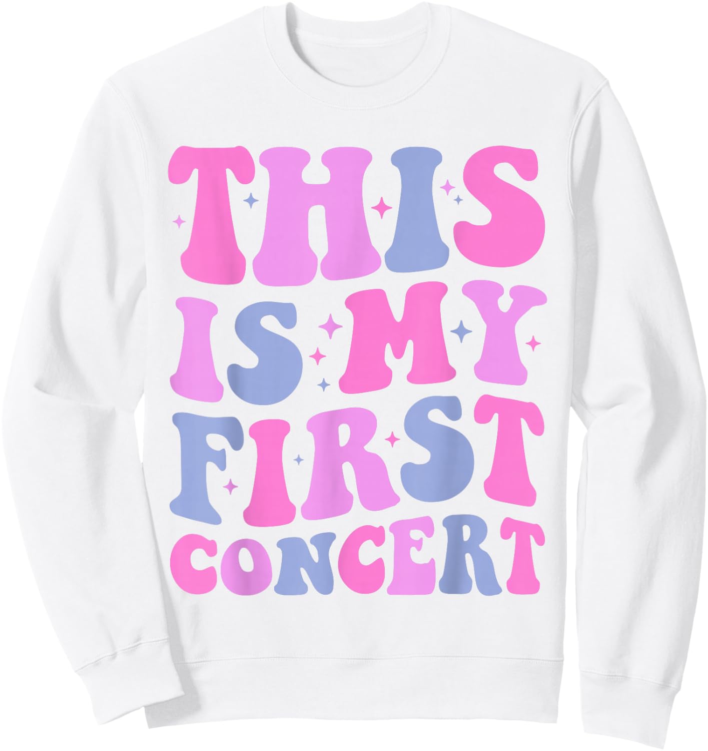 This Is My First Concert Music Event Retro Groovy Girls Sweatshirt - Sweatshirt | White