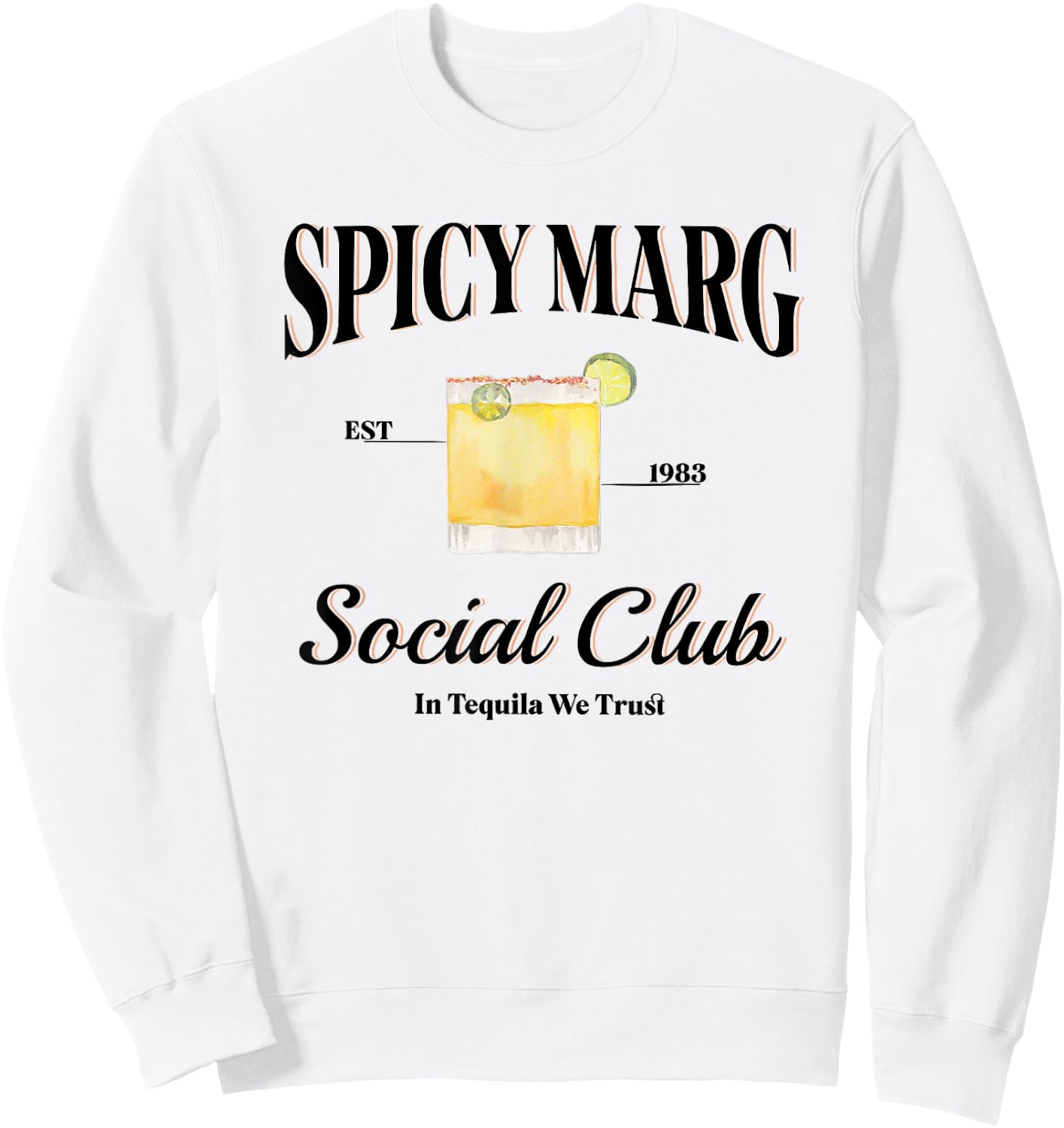 Spicy Marg Social Club Sweatshirt - Sweatshirt | White