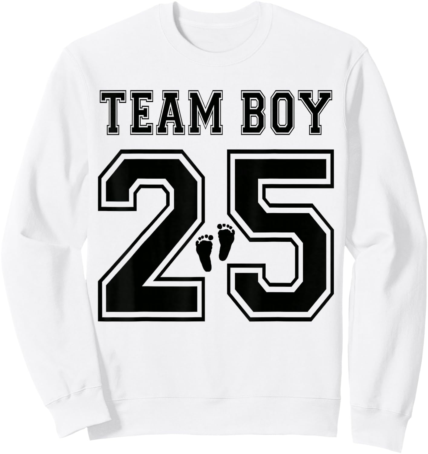 Team Boy 2025 Gender Reveal Boy Baby Shower Adoption Sweatshirt - Sweatshirt | White