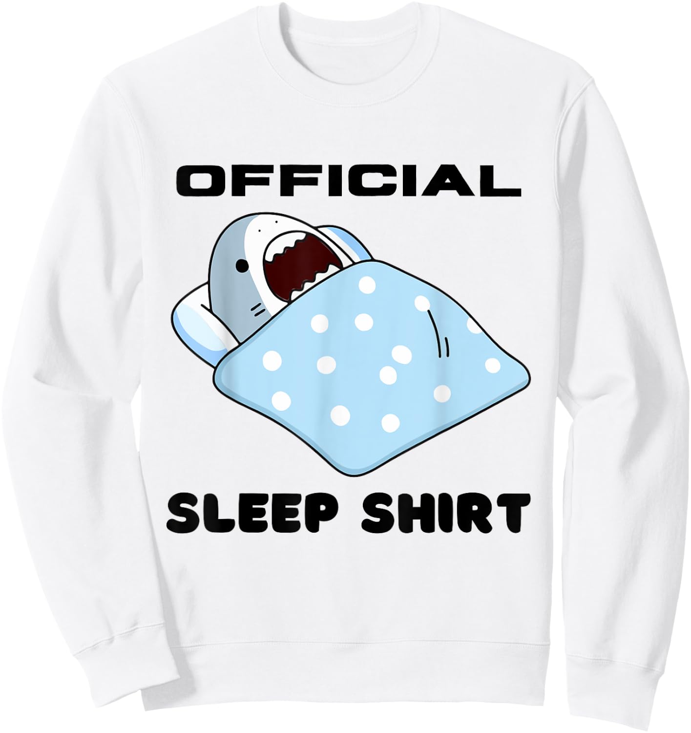 Shark Official Napping Pajamas Nightgown Sweatshirt - Sweatshirt | White