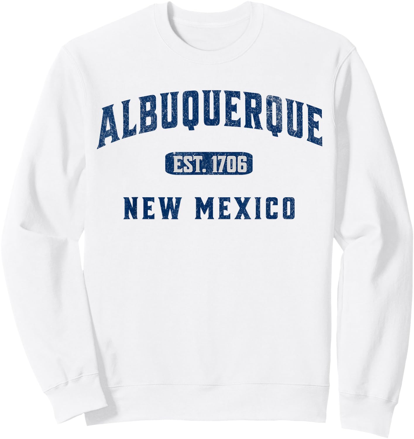 USA Vintage Merch Souvenir Visit Albuquerque New Mexico Sweatshirt - Sweatshirt | White