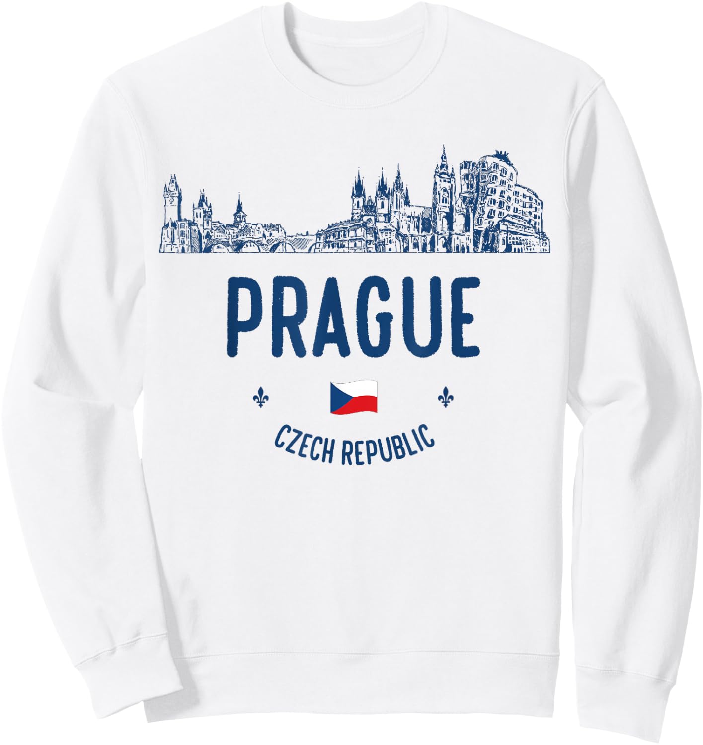 Prague Travel Sweatshirt - Sweatshirt | White