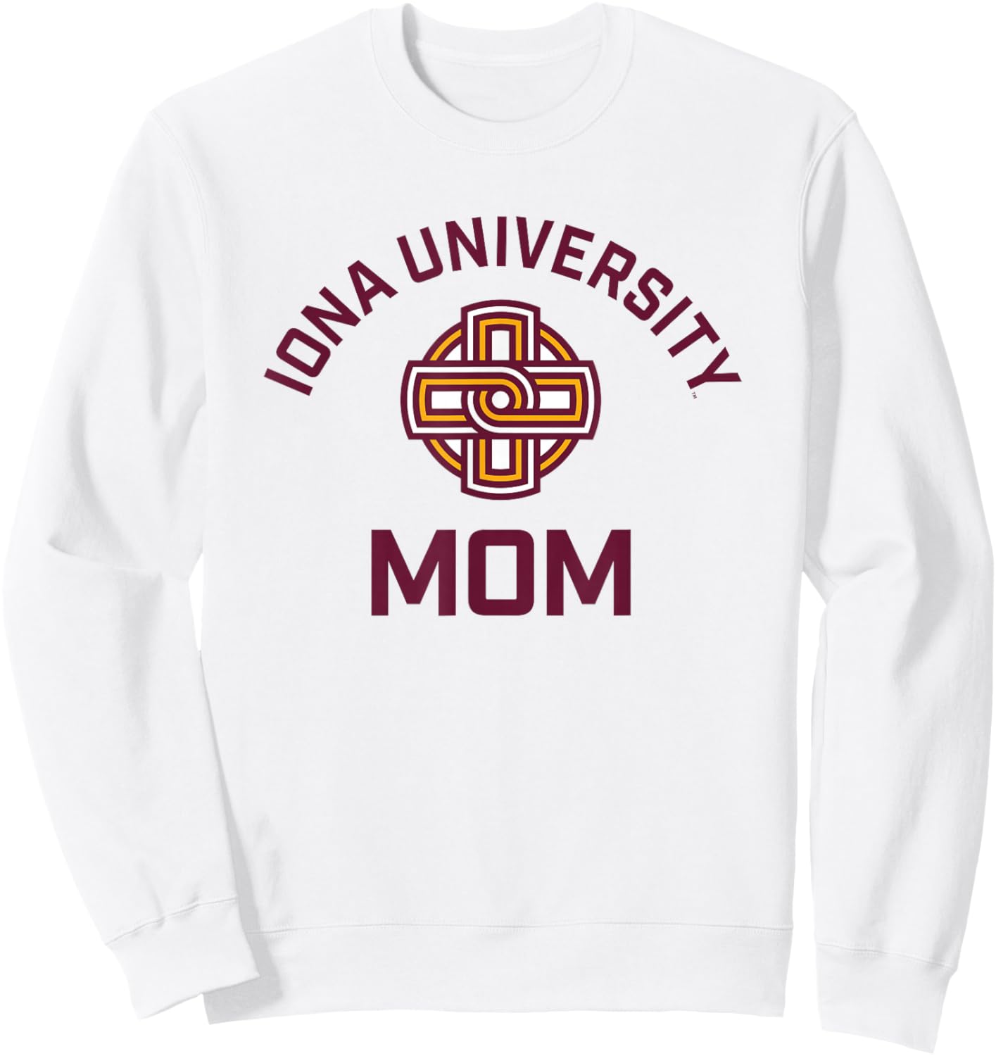Iona University Gaels Arched Mom Sweatshirt - Sweatshirt | White